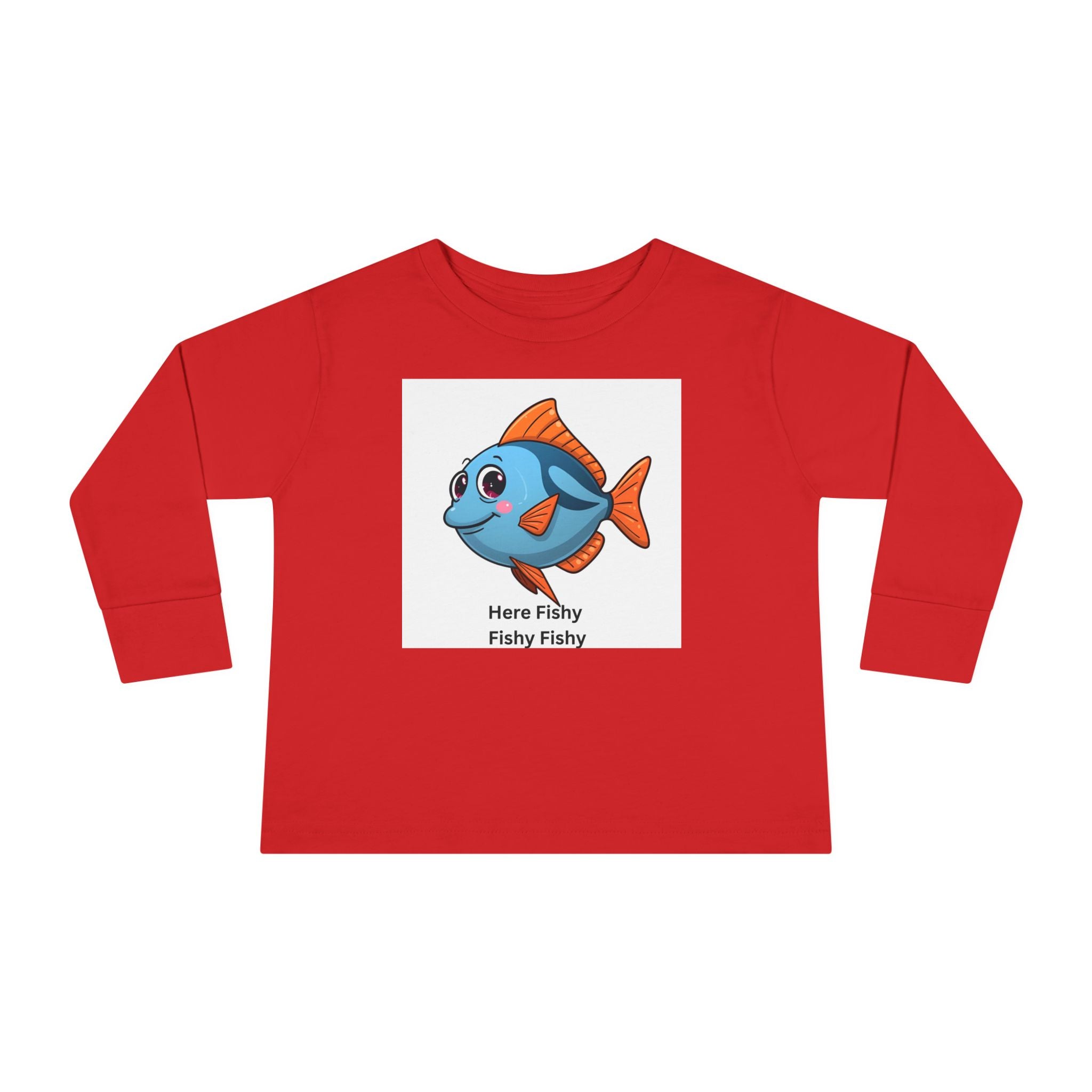 Here Fishy Fishy Fishy Toddler Long Sleeve Tee