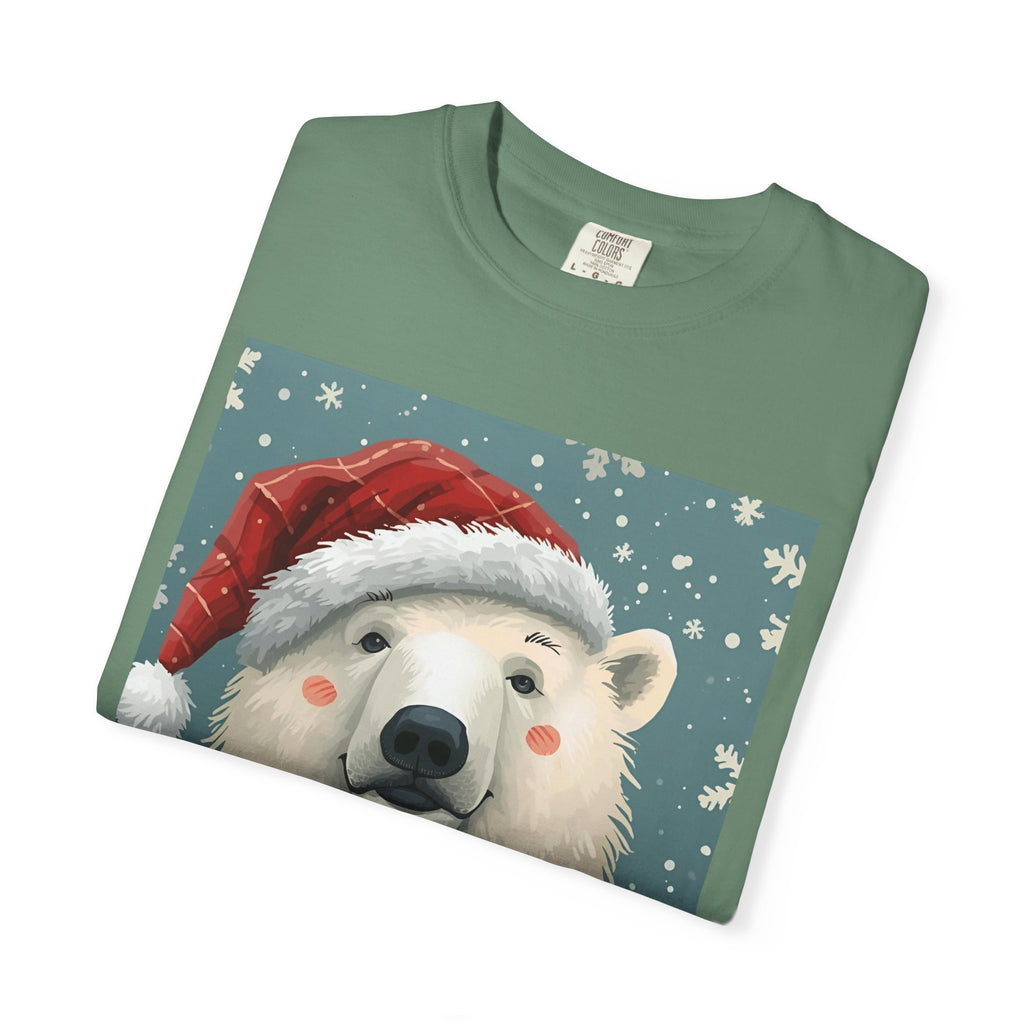 Cozy Holiday Polar Bear T-Shirt, Christmas Tee, Unisex Shirt, Festive Apparel, Gift for Animal Lovers, Winter Wear