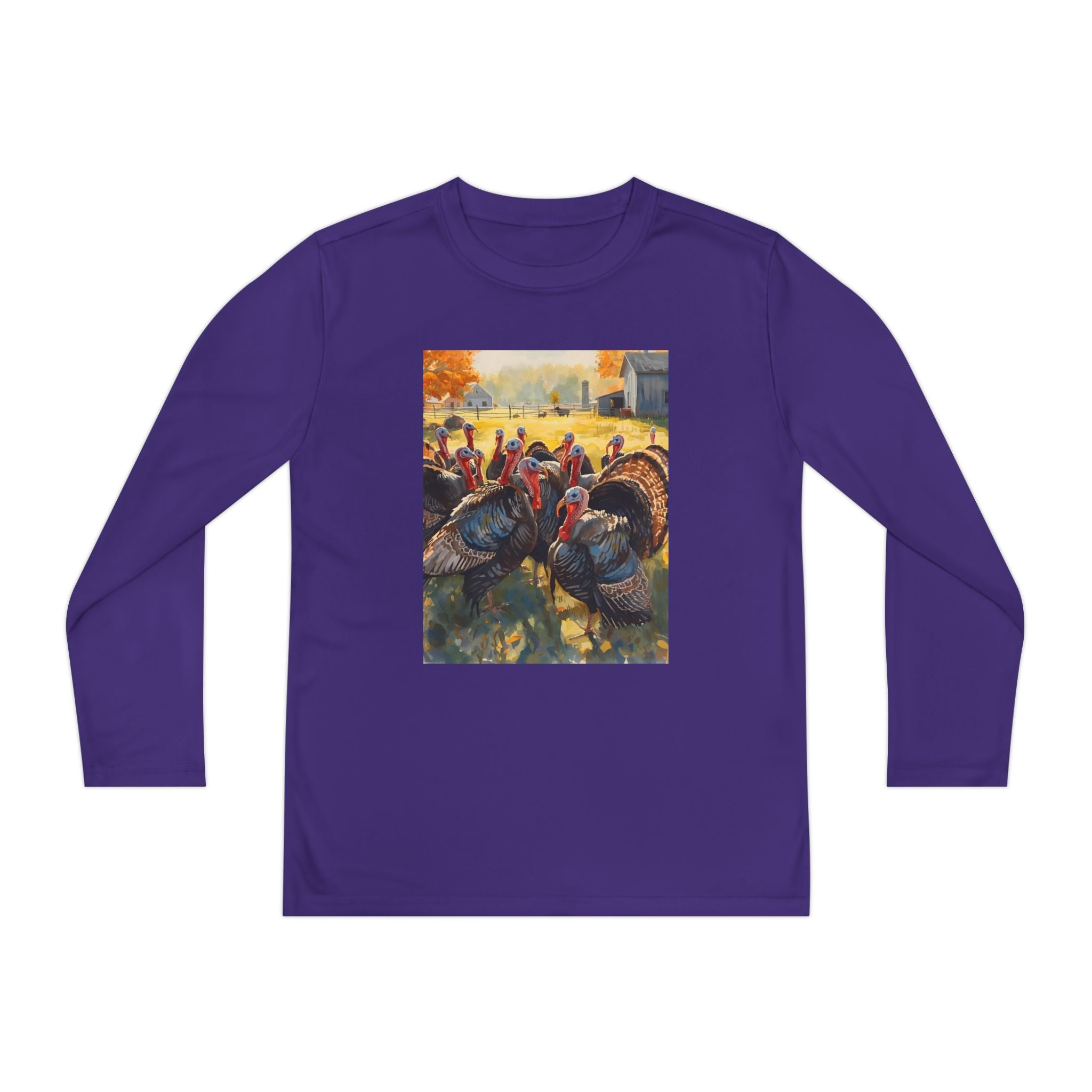 Thanksgiving Turkey Youth Long Sleeve Turkey Tee, Thanksgiving Shirt, Fall Outfit, Holiday Apparel, Kids Long Sleeve Top, Autumn Clothing