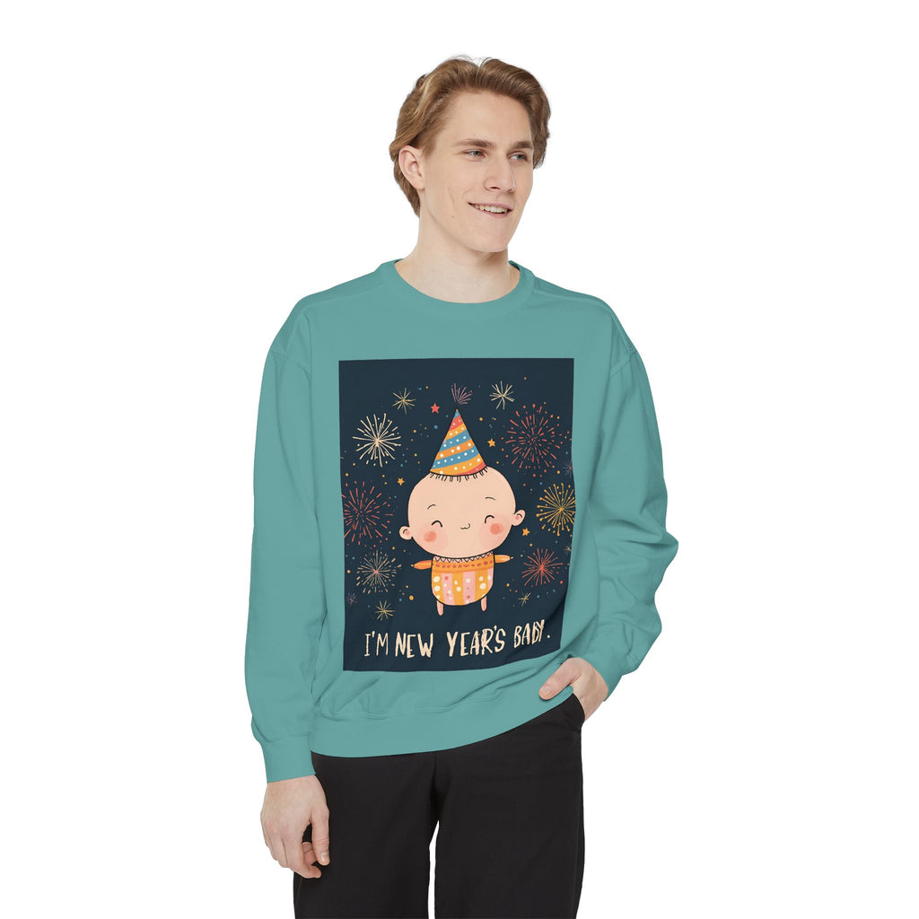 I Am A New Years Baby Unisex Garment-Dyed Sweatshirt