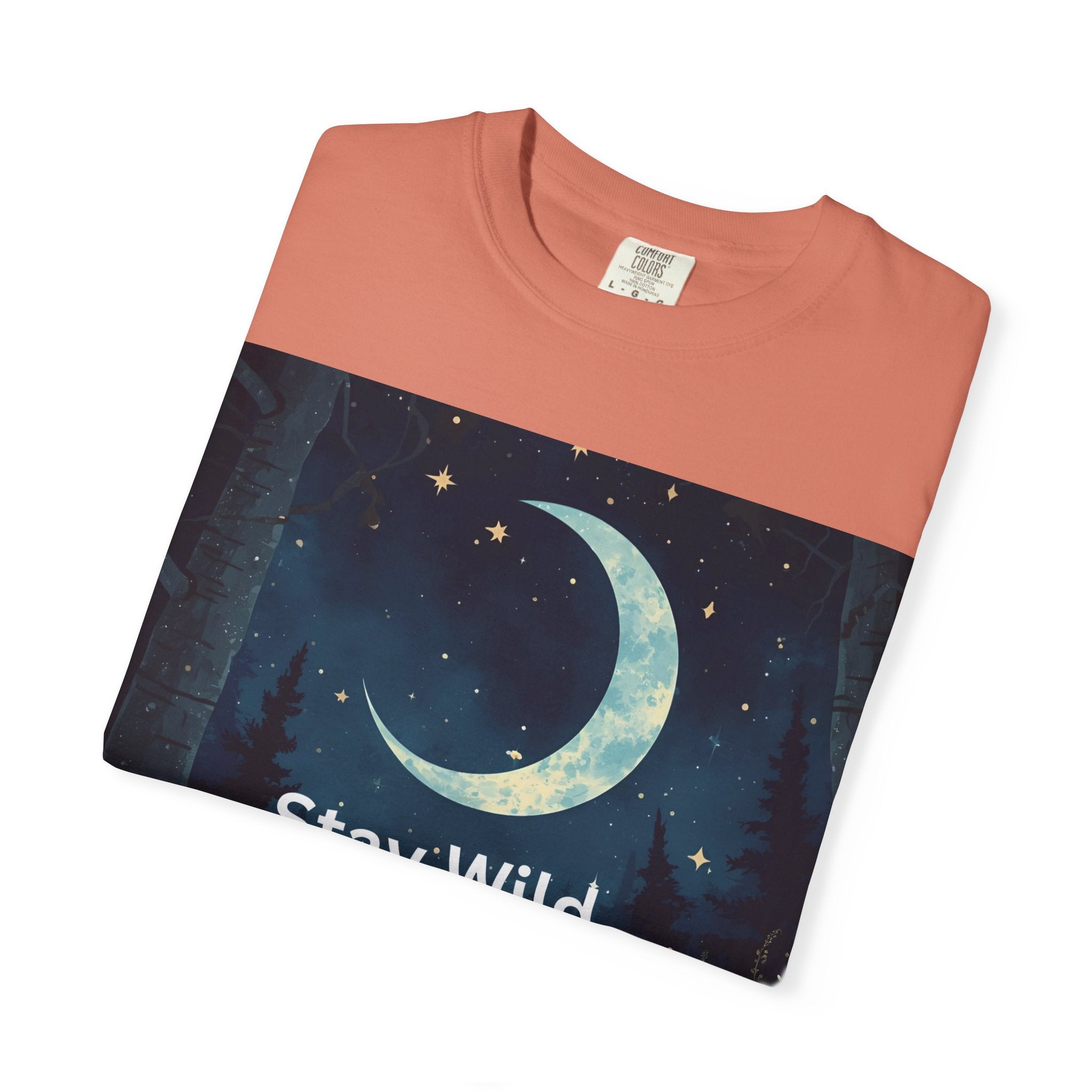 Unisex Stay Wild Moon Child T-Shirt, Stay Wild Graphic Tee, Boho Style Shirt, Gift for Nature Lovers, Vintage Vibe Apparel