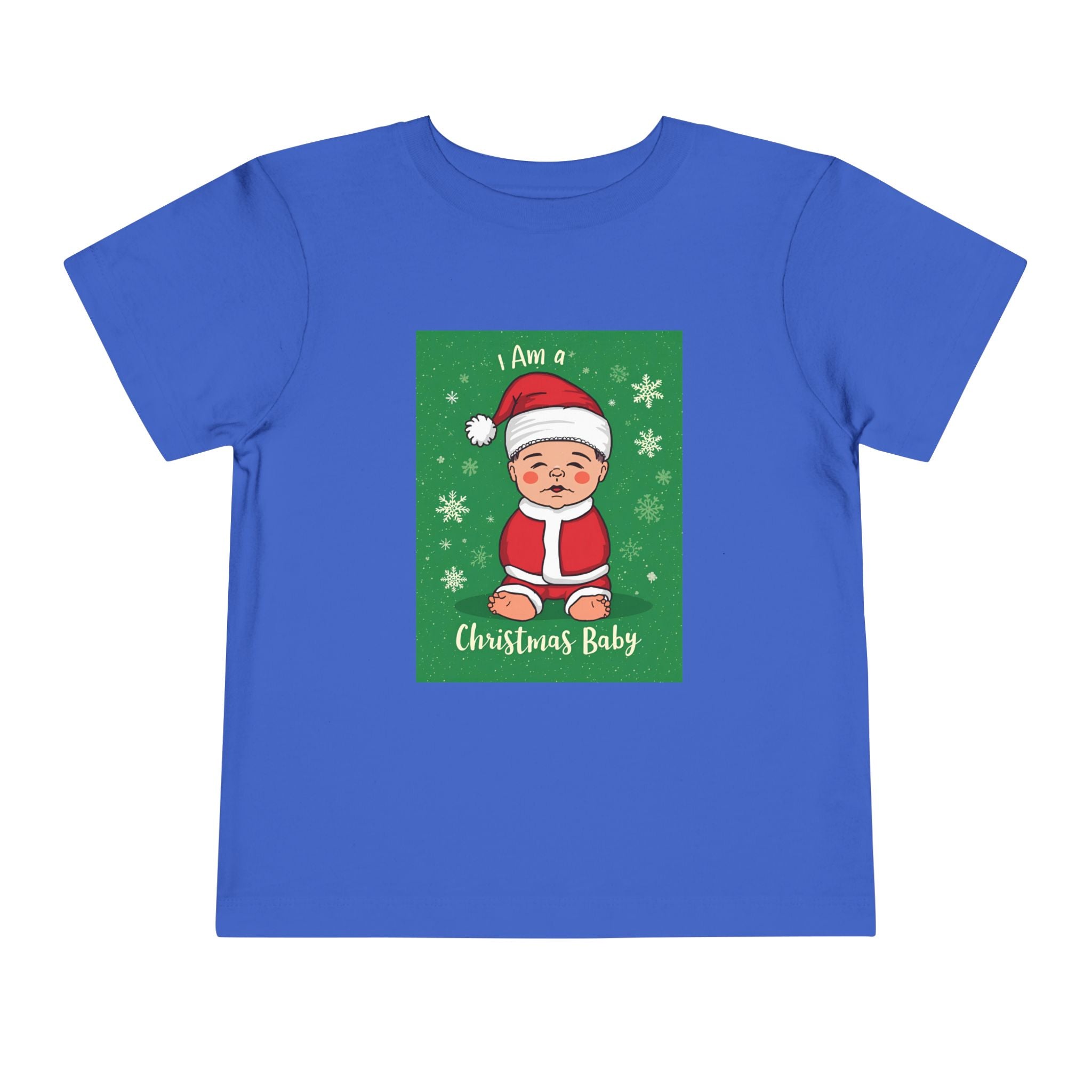 I Am A Christmas Baby Toddler Short Sleeve Tee
