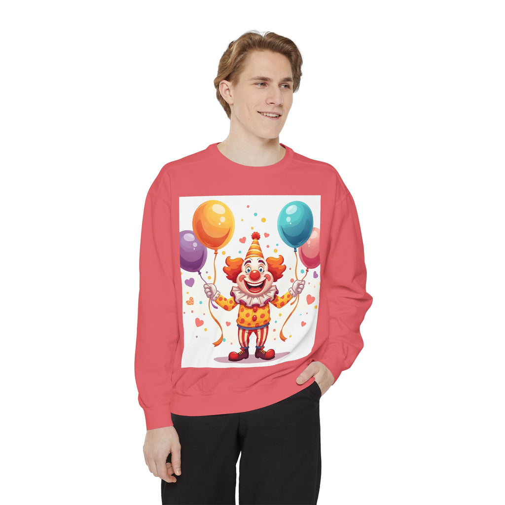 Funny Clown Unisex Garment-Dyed Sweatshirt