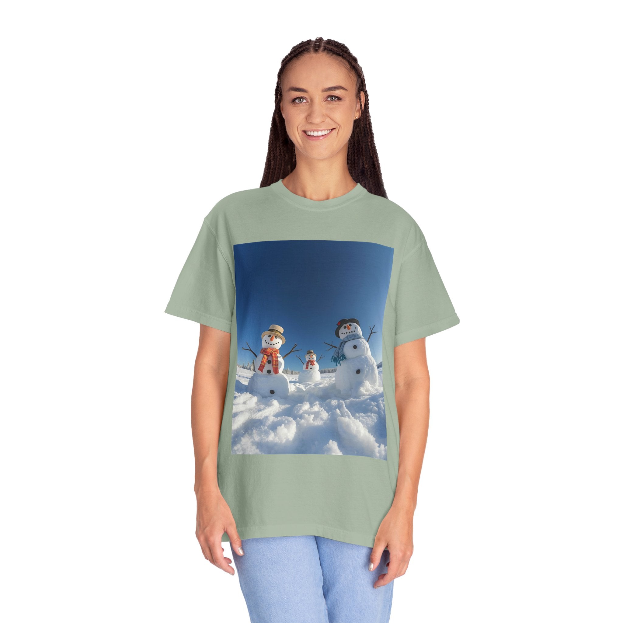 Festive Christmas Winter Wonderland Snowman T-shirt, Holiday Apparel, Christmas Gift, Unisex Tees, Cozy Winter Outfit, Family Fun