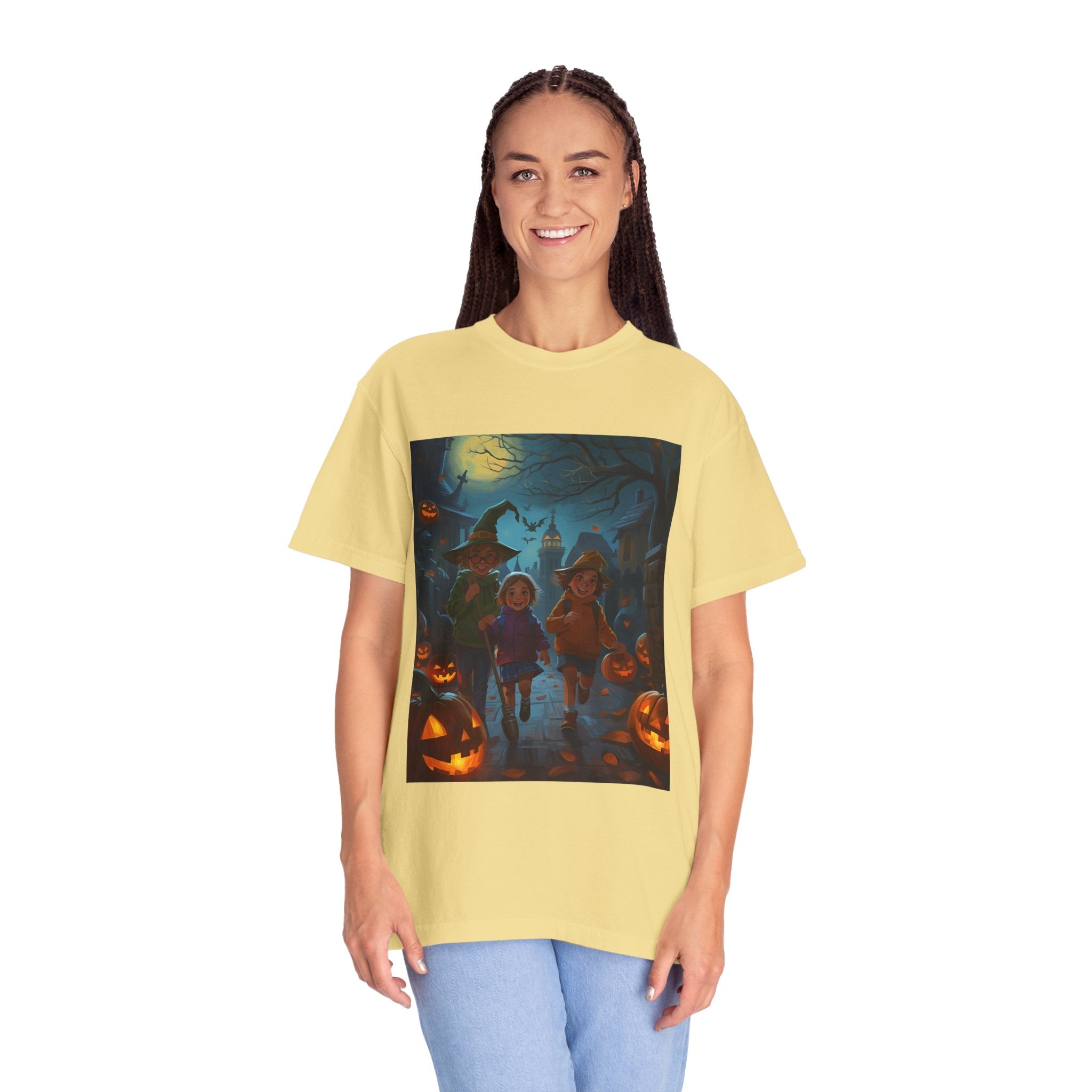 Spooky Halloween Unisex T-Shirt, Trick or Treat, Fall Festivities, Cozy Comfort, Perfect for Halloween Parties, Gift for Friends