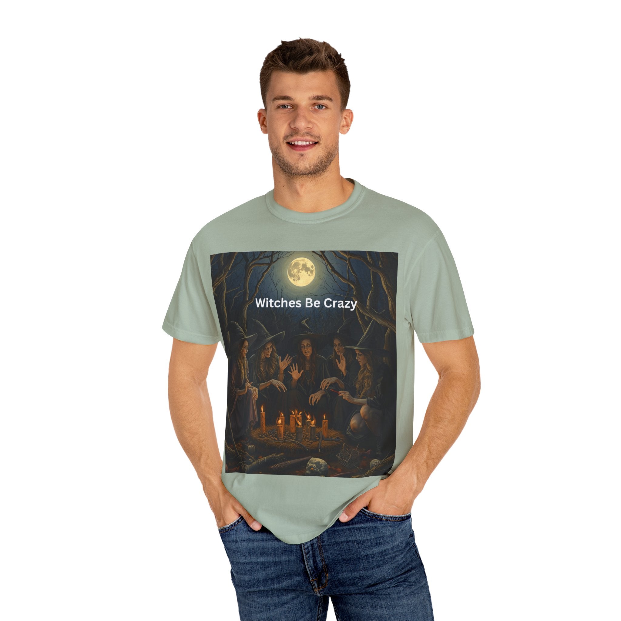 Spooky Halloween Witches Be Crazy T-Shirt, Unisex Witch T-shirt, Spooky Halloween Tee, Casual Graphic Shirt, Perfect for Witches, Gift for Witch Friends