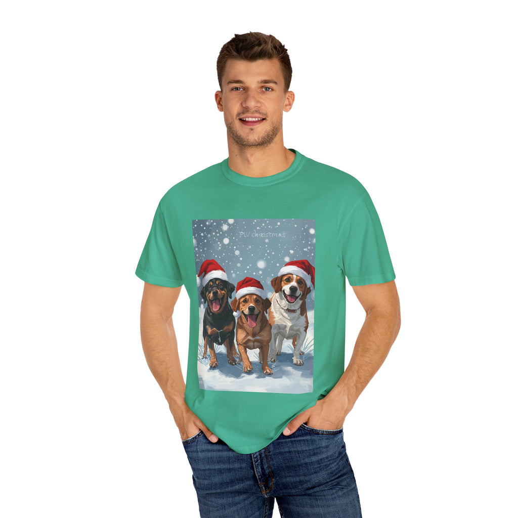 Cute Festive Christmas Dog Lover T-Shirt, Cute Holiday Shirt, Unisex Christmas Apparel, Gift for Pet Owners, Winter Celebration Tee
