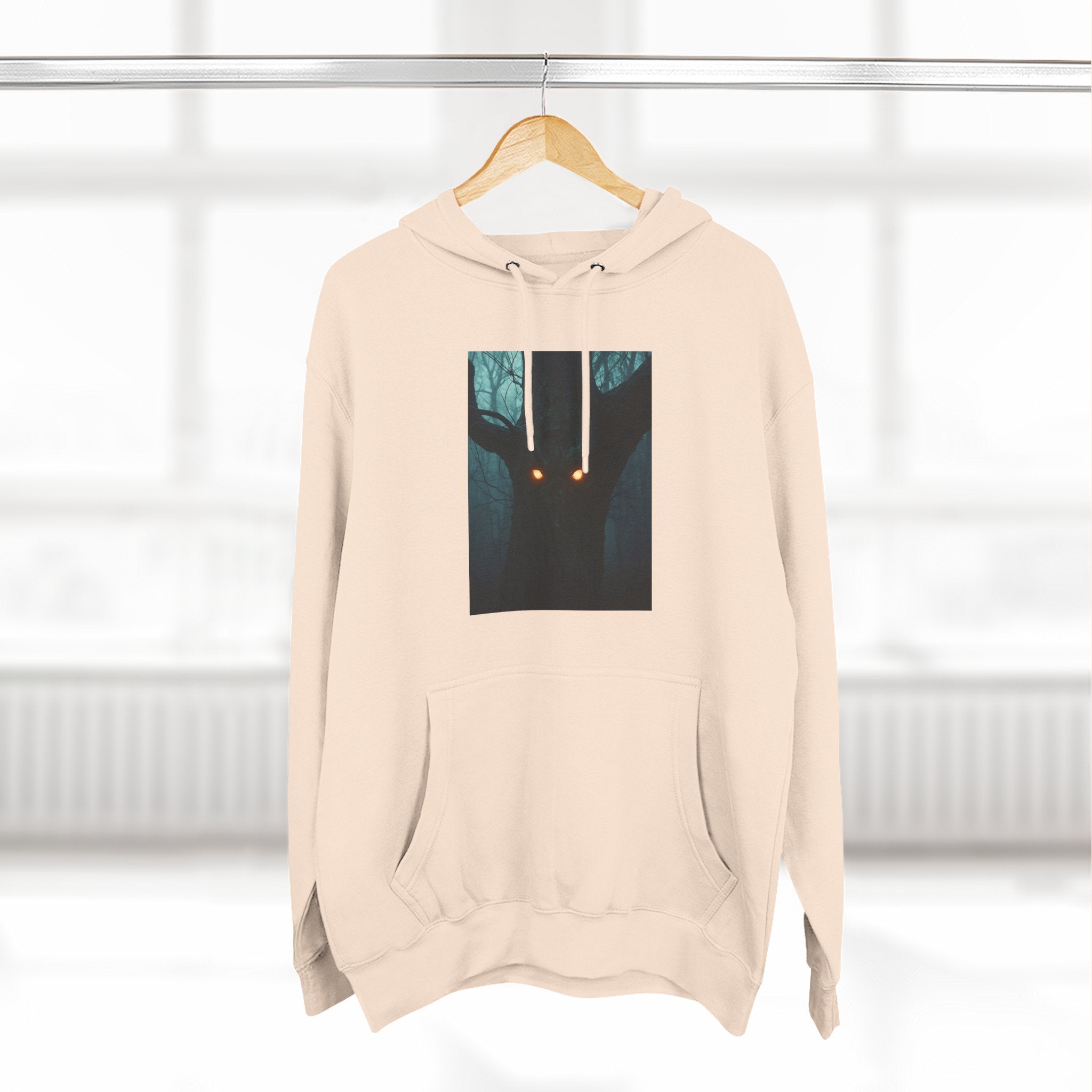 Chilling Nighttime Hoodie, Cozy Fleece Sweatshirt, Outdoor Adventure Attire, Perfect for Bonfire Nights, Gifts for Nature Lovers