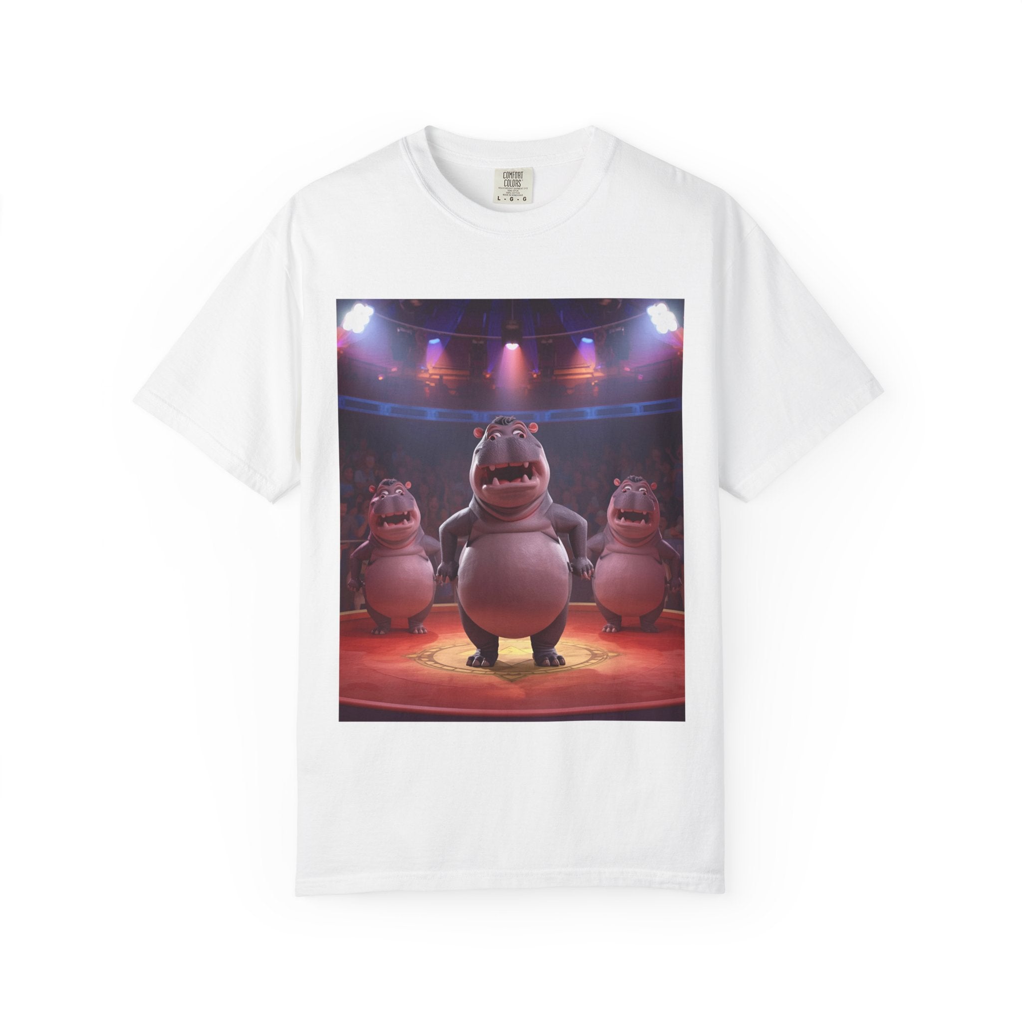 Fun Hippo Performance T-Shirt, Unisex Cotton Tee, Cartoon T-shirt, Gift for Kids, Animal Lover Shirt, Birthday Party Apparel