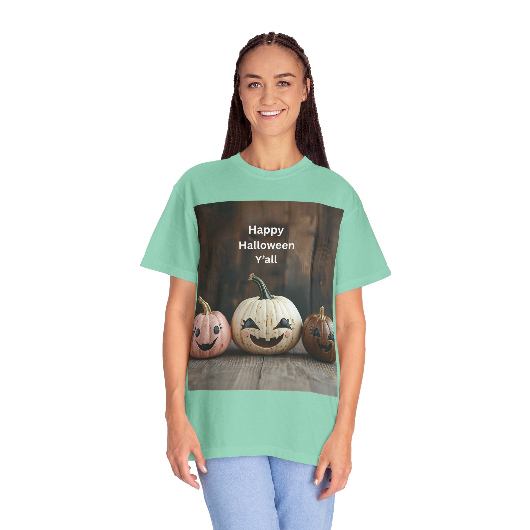 Happy Halloween Y'all T-shirt, Fall Pumpkin Tee, Unisex Halloween Apparel, Cute Halloween Gift, Autumn Wardrobe Essential