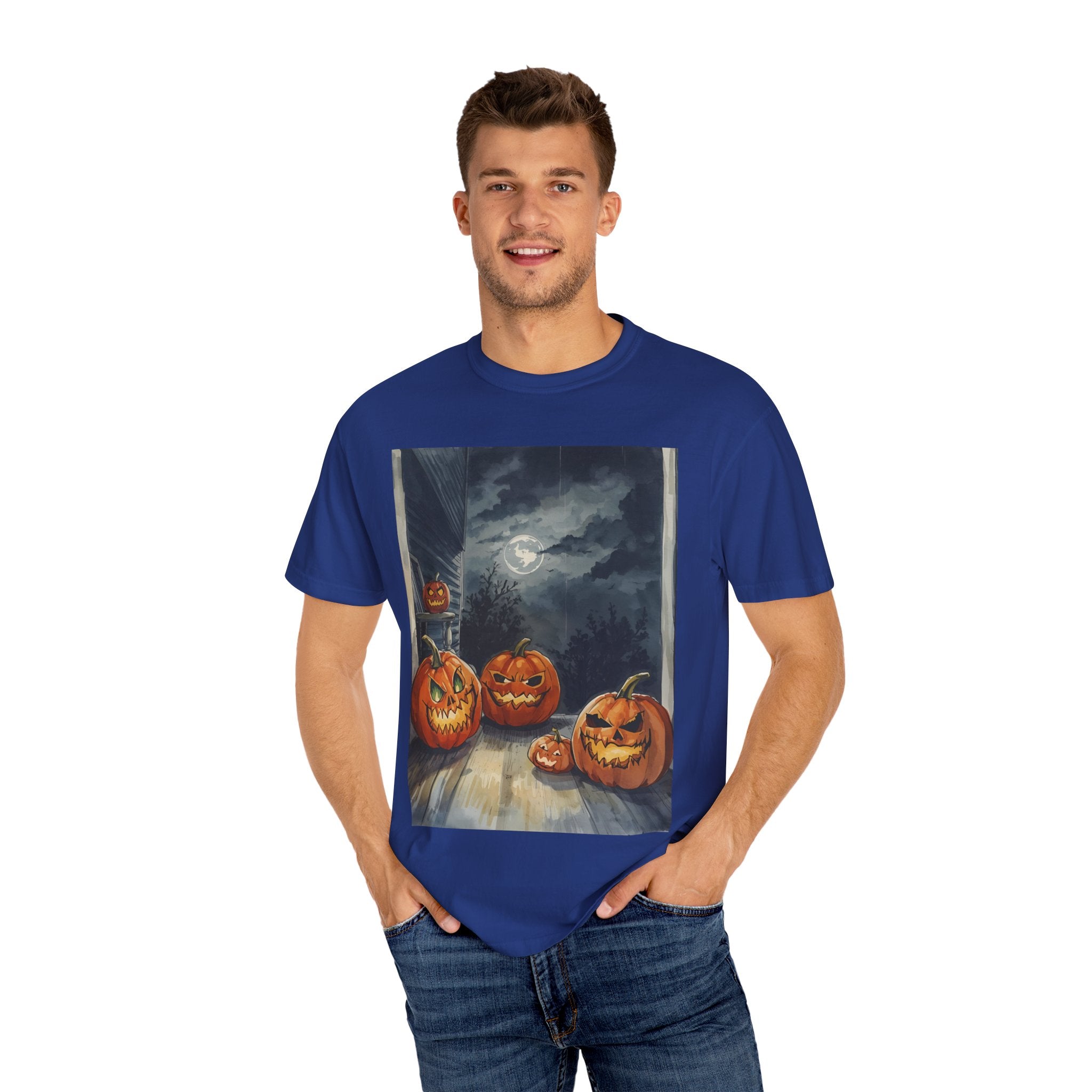 Spooky Pumpkin Night T-Shirt | Halloween Tee, Unisex Shirt, Fall Apparel, Trick or Treat Outfit, Casual Halloween Style