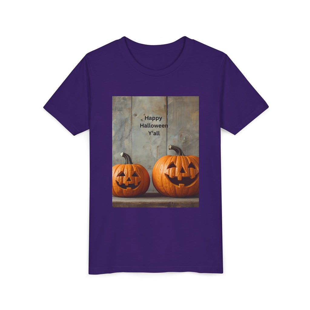 Halloween Pumpkin Youth Tee, Spooky Kids Shirt, Pumpkin Graphic Tee, Fall Celebration Gift, Trick or Treat Outfit