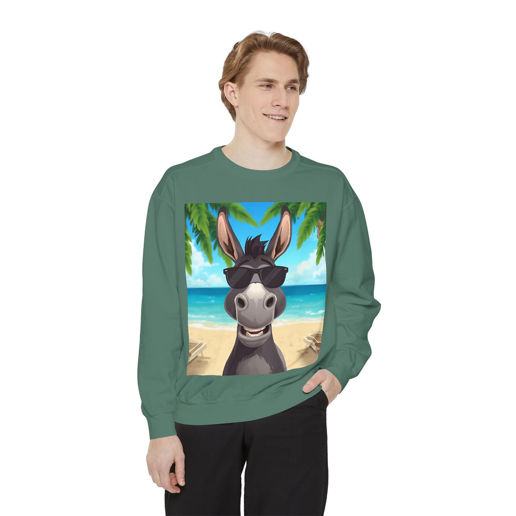 Donkey Beach Vibe Unisex Garment-Dyed Sweatshirt