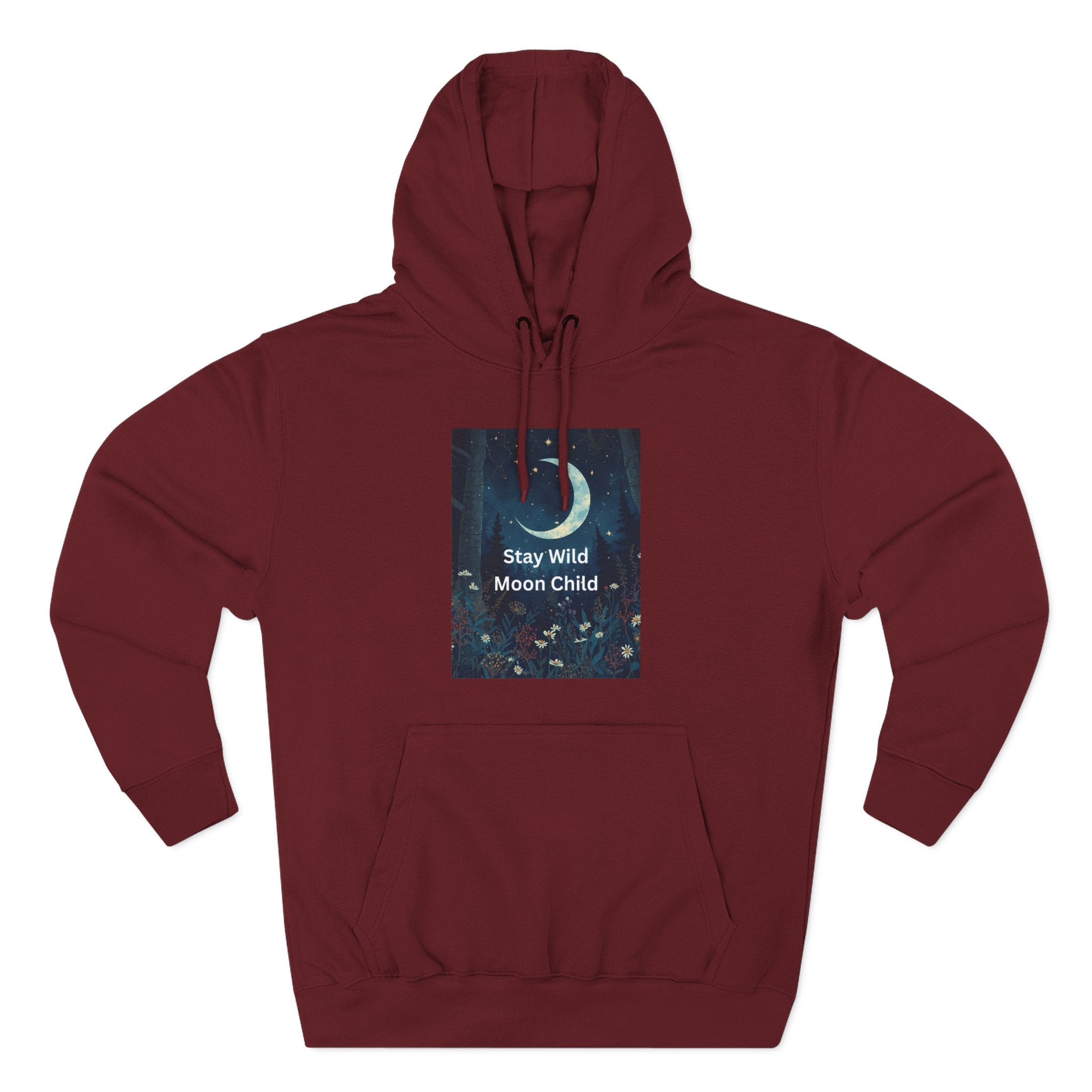 Stay Wild Moon Child Hoodie - Cozy Fleece, Celestial Vibes, Perfect for Nature Lovers, Gifts for All Occasions, Unisex Apparel