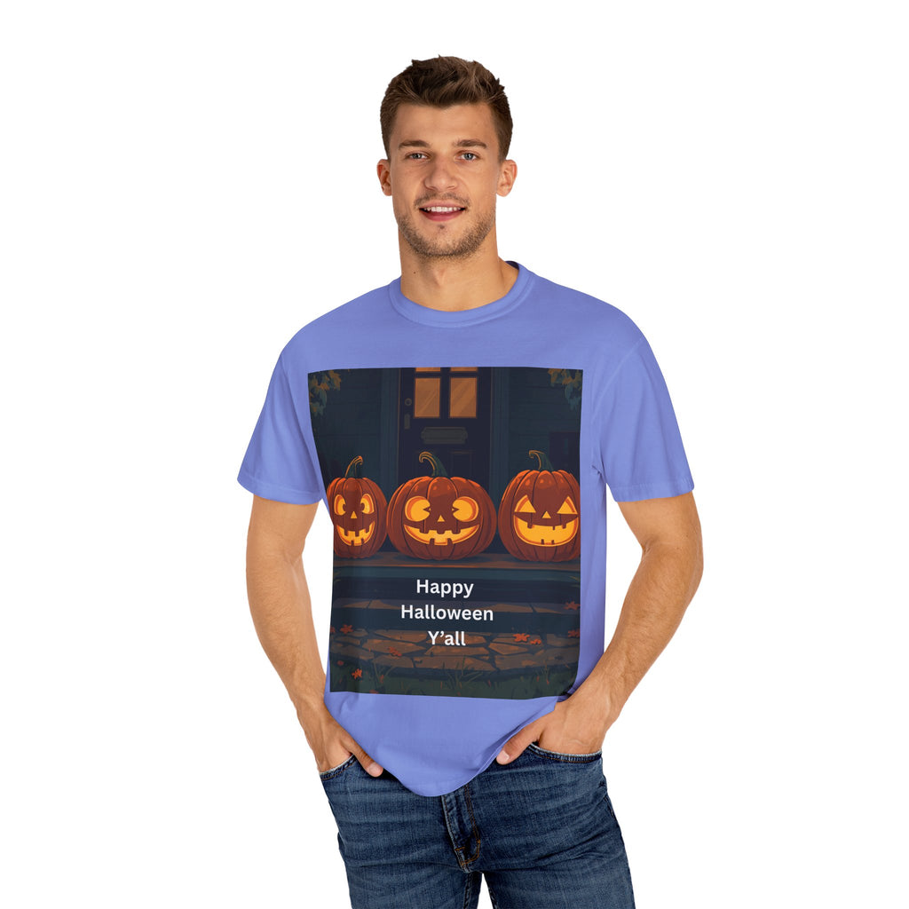 Happy Halloween Pumpkin Unisex T-shirt, Spooky Season Tee, Fall Festival Shirt, Pumpkin Graphic Top, Halloween Gift for Him/Her