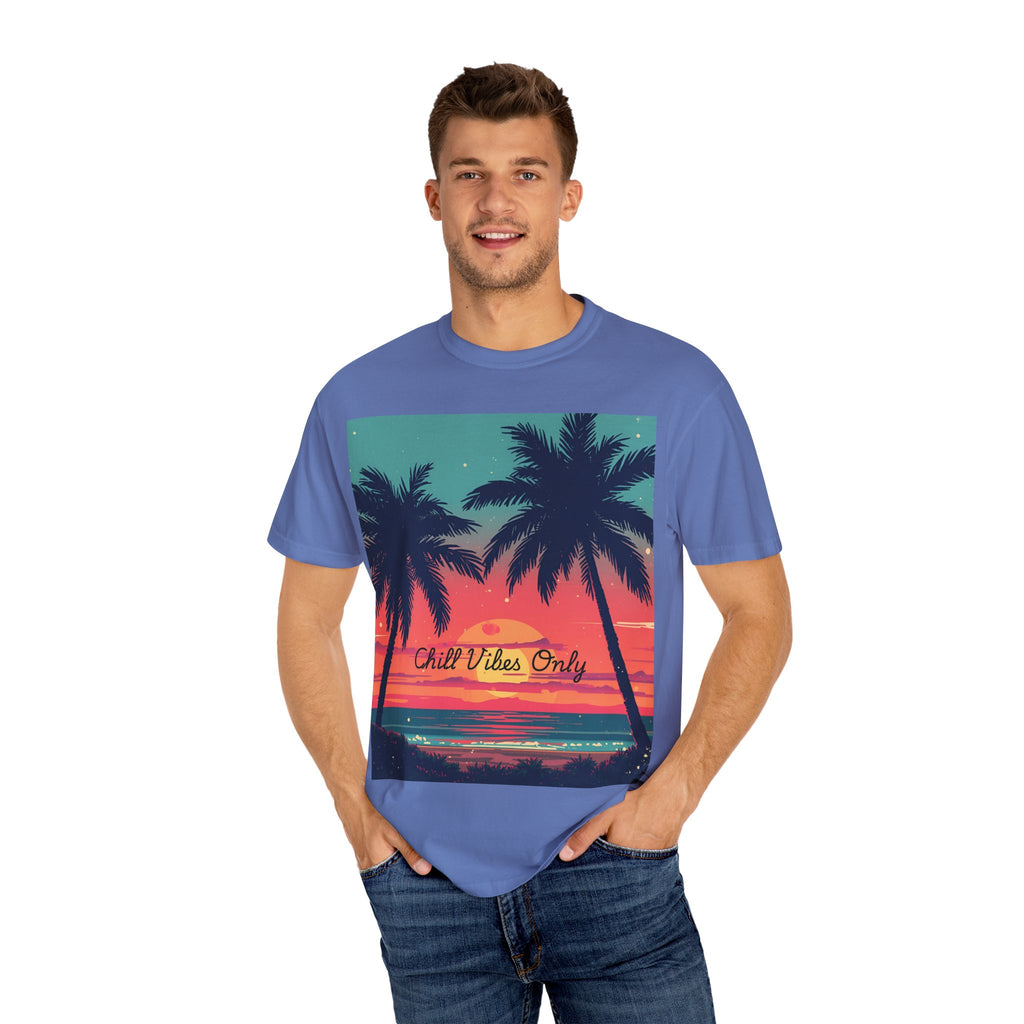 Tropical Sunset Unisex Garment-Dyed T-shirt