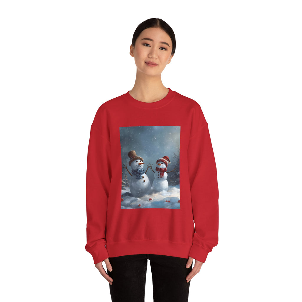 Christmas Snowman Winter Wonderland Sweatshirt - Cozy Crewneck with Snowman Design, Holiday Gift, Christmas Apparel, Winter Fashion, Seasonal Comfort