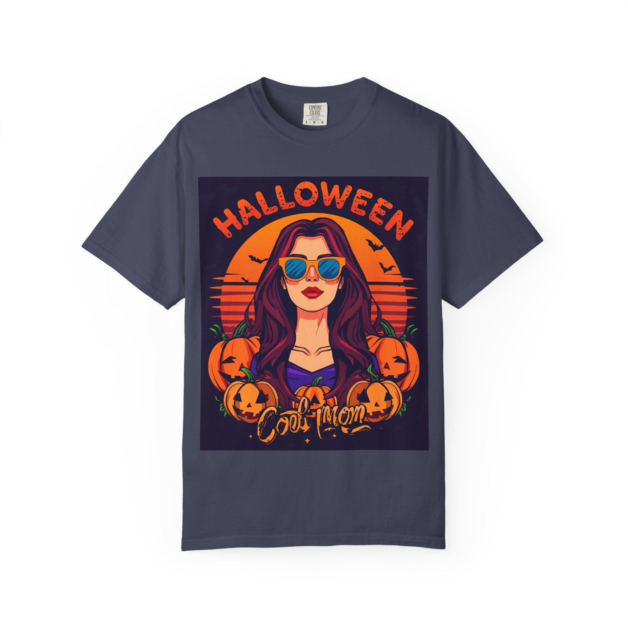Halloween Cool Mom T-Shirt, Unisex Garment-Dyed Tee, Spooky Season Apparel, Fall Fashion, Halloween Costume Shirt
