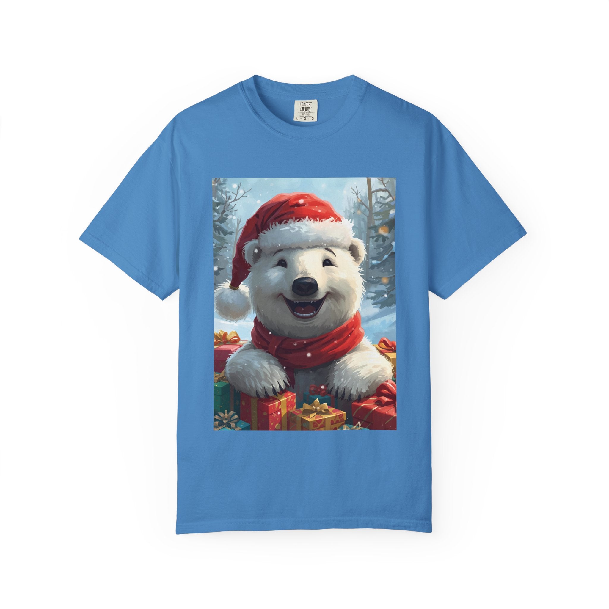Christmas Polar Bear T-Shirt, Holiday Tee, Winter Apparel, Gift For Animal Lovers, Festive Casual Wear