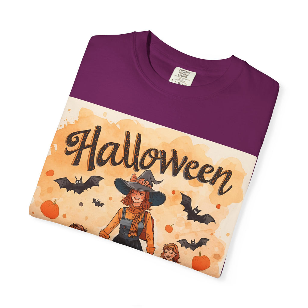 Halloween Themed Mom And Children Unisex T-shirt, Spooky Family Shirt, Fall Apparel, Halloween Costume Tee, Handcrafted Halloween Gift