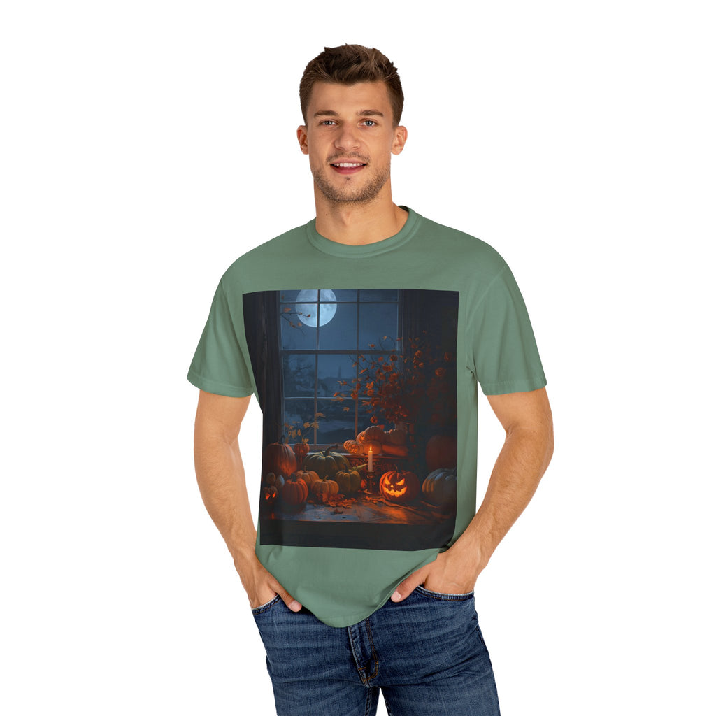 Spooky Autumn Pumpkin Vibes Halloween T-Shirt, Casual Fall Tee, Unisex Graphic Shirt, Pumpkin Lover Gift, Cozy Seasonal Apparel