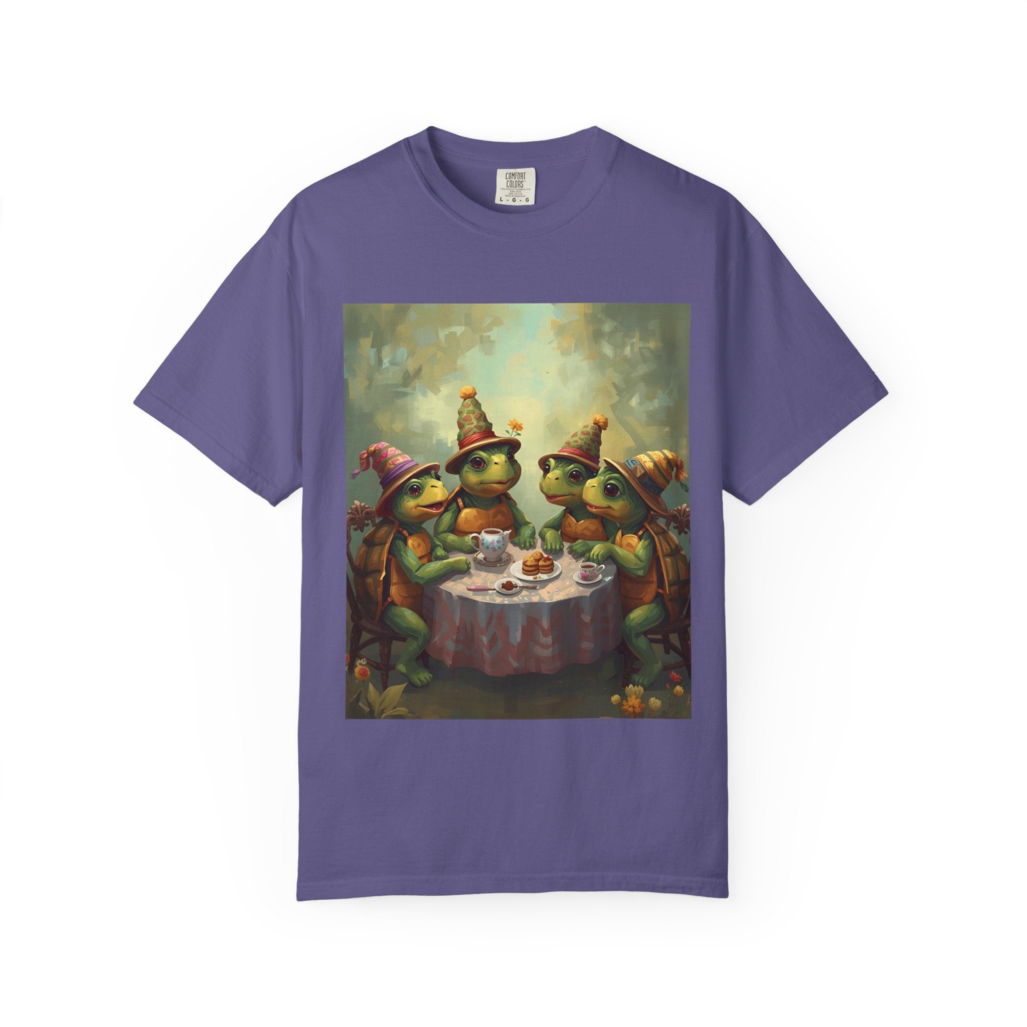 Whimsical Turtle Unisex Garment-Dyed T-shirt