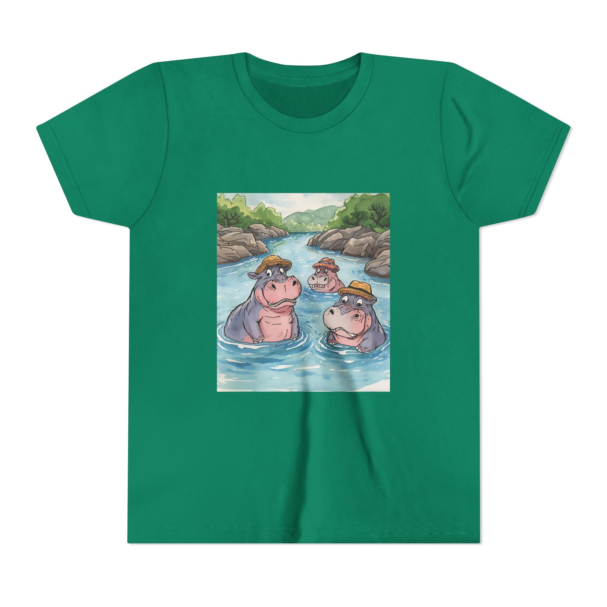 Hippo Cute Youth Short Sleeve Tee
