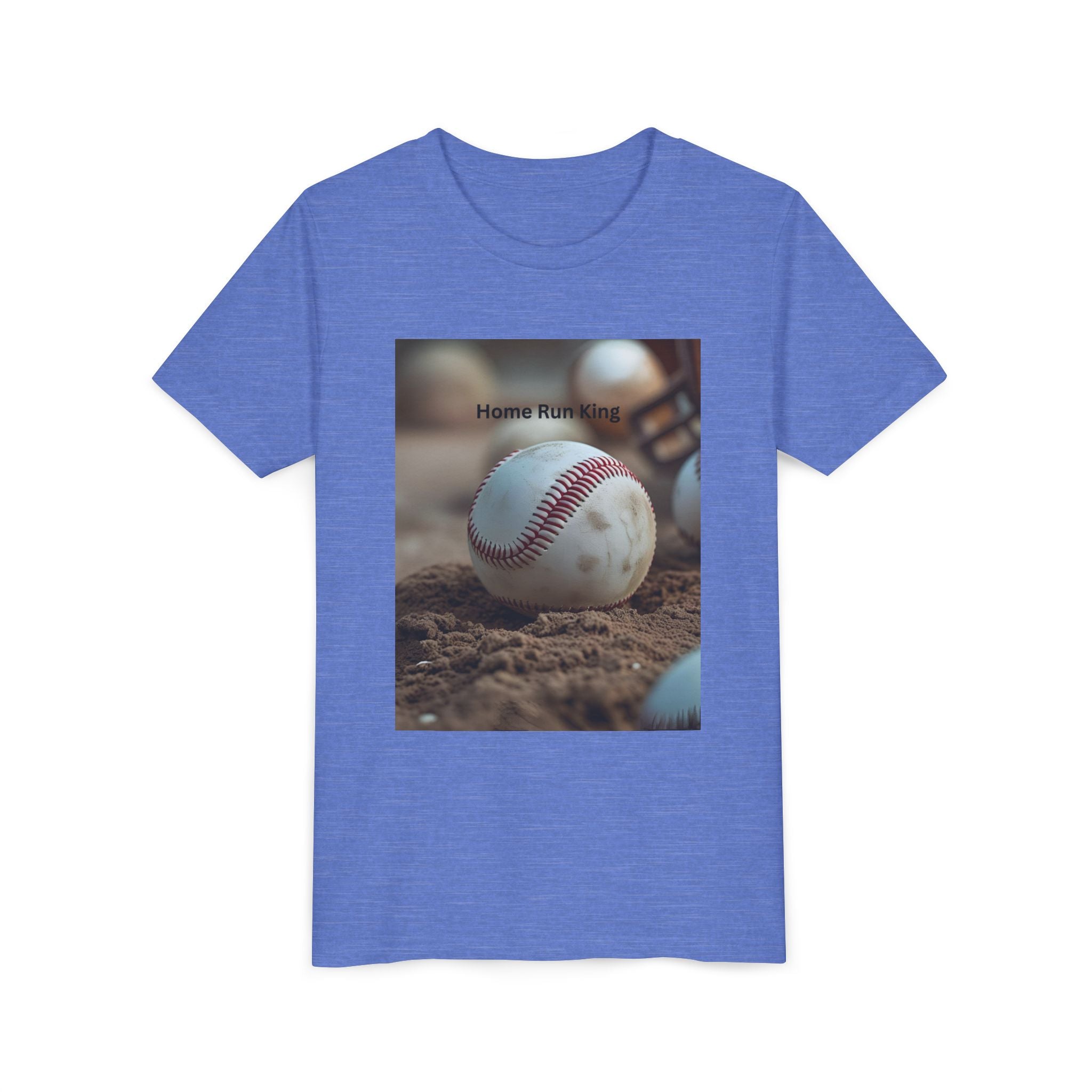 Home Run King Youth Tee, Baseball Shirt, Kids Sports Apparel, Gift for Young Athletes, Perfect for Birthdays, Sports Events, Team Spirit