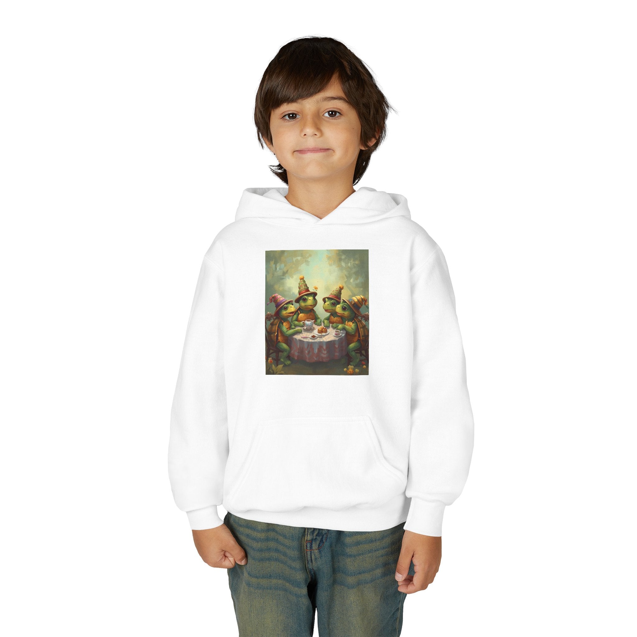 Whimsical Turtle Youth Heavy Blend Hooded Sweatshirt