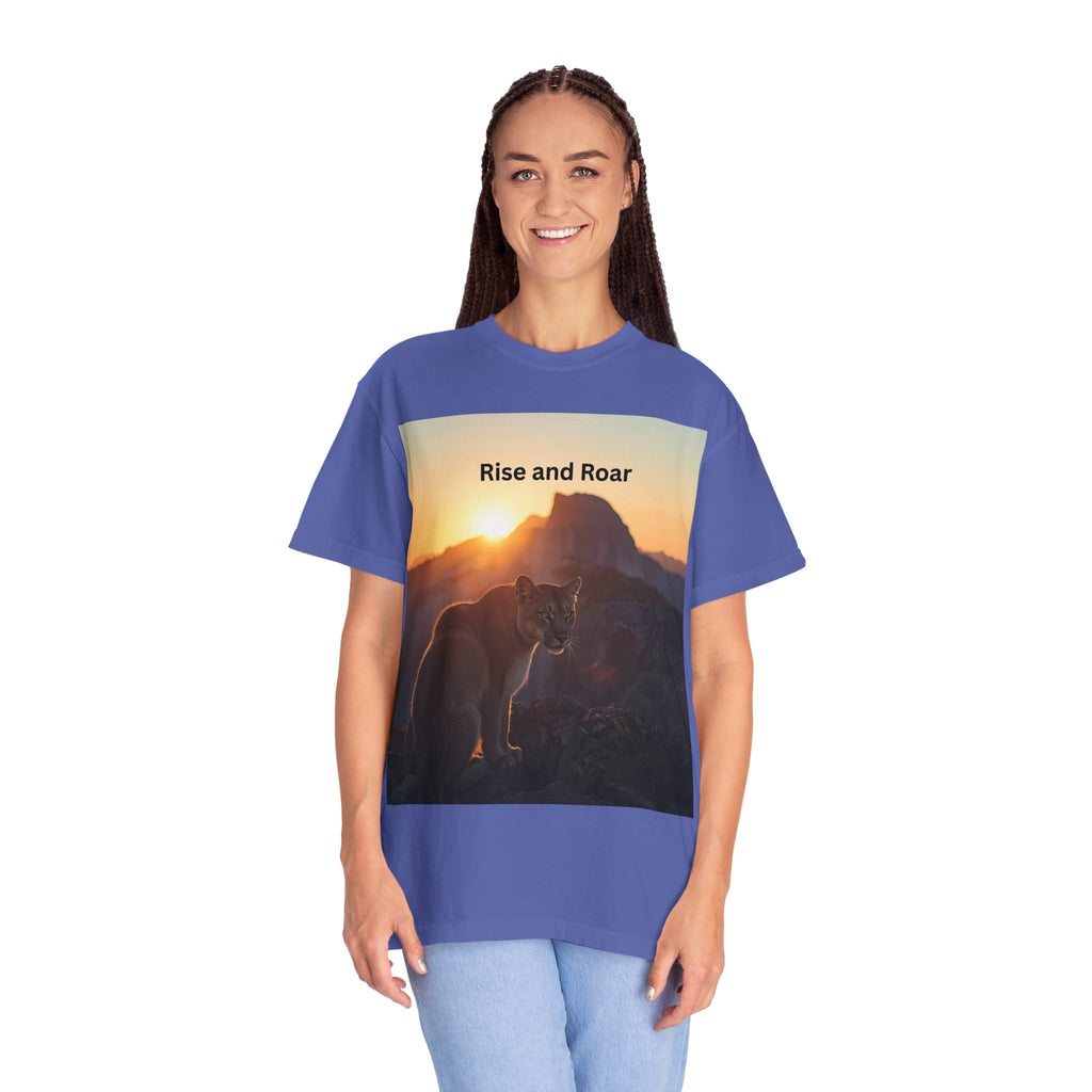 Rise And Roar Sunrise Mountain Lion T-Shirt, Rise and Roar Tee, Unisex Cotton Shirt, Graphic Tee for Nature Lovers, Adventure Apparel, Gifts for [...]
