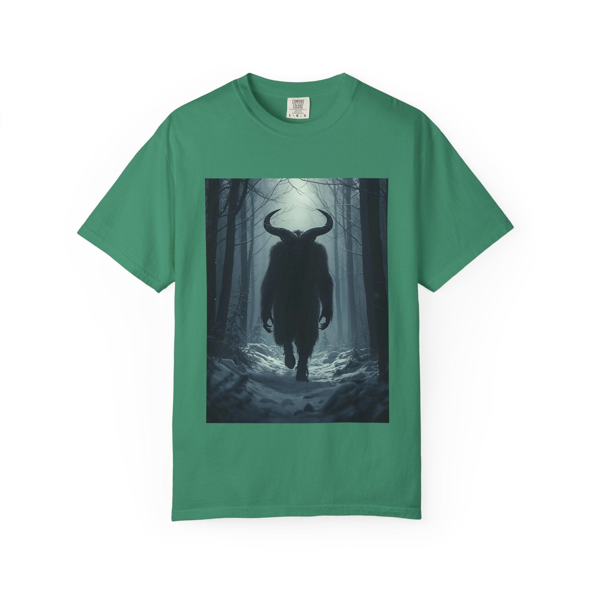 Spooky Forest Creature T-Shirt | Unisex Garment-Dyed Tee | Nature Lover Apparel, Graphic Tee, Gift for Him, Outdoor Adventure Wear