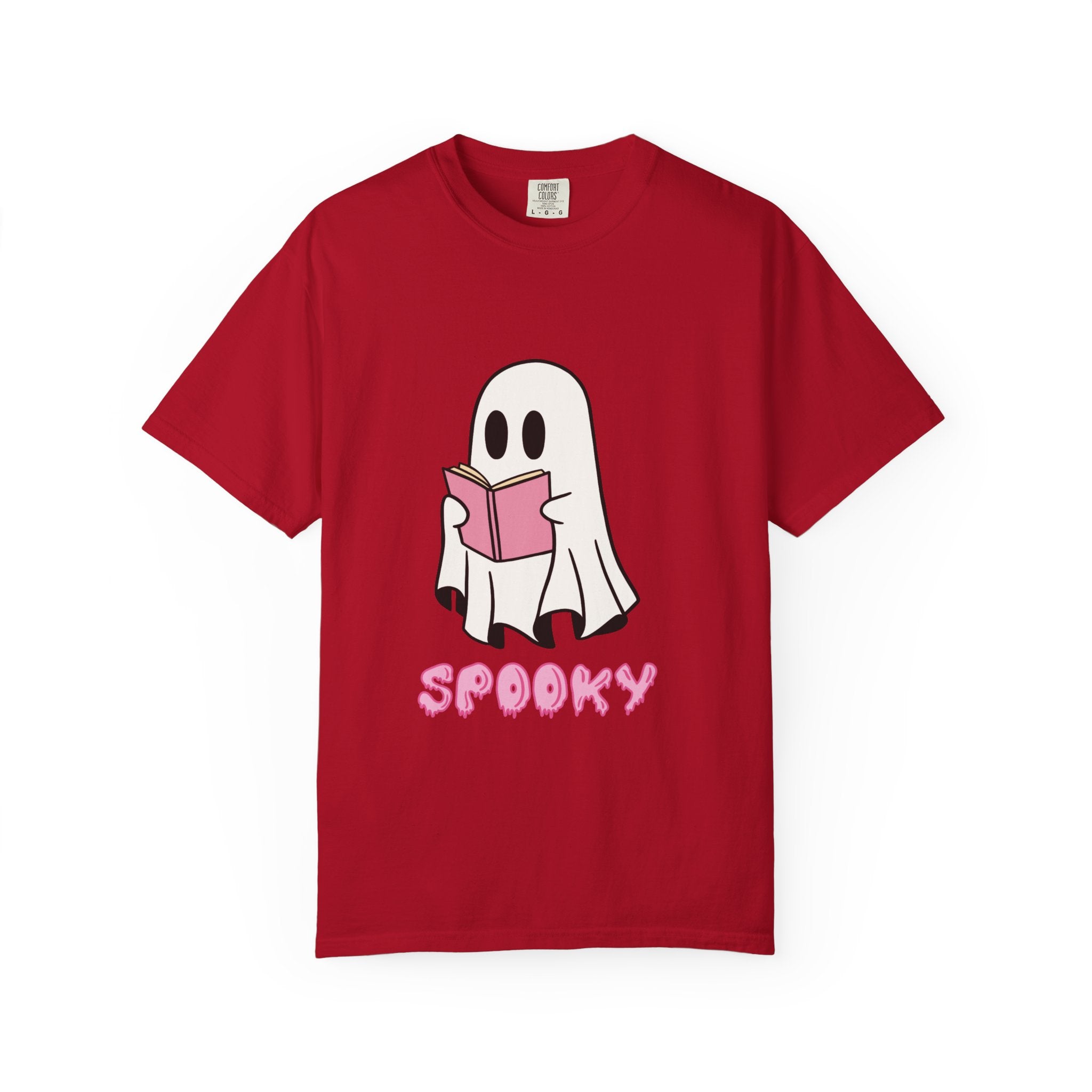 Spooky Ghost Reading T-Shirt | Unisex Halloween Tee, Cute Horror Gift, Cozy Casual Wear, Literary Costume Party, Ghost Lover Shirt