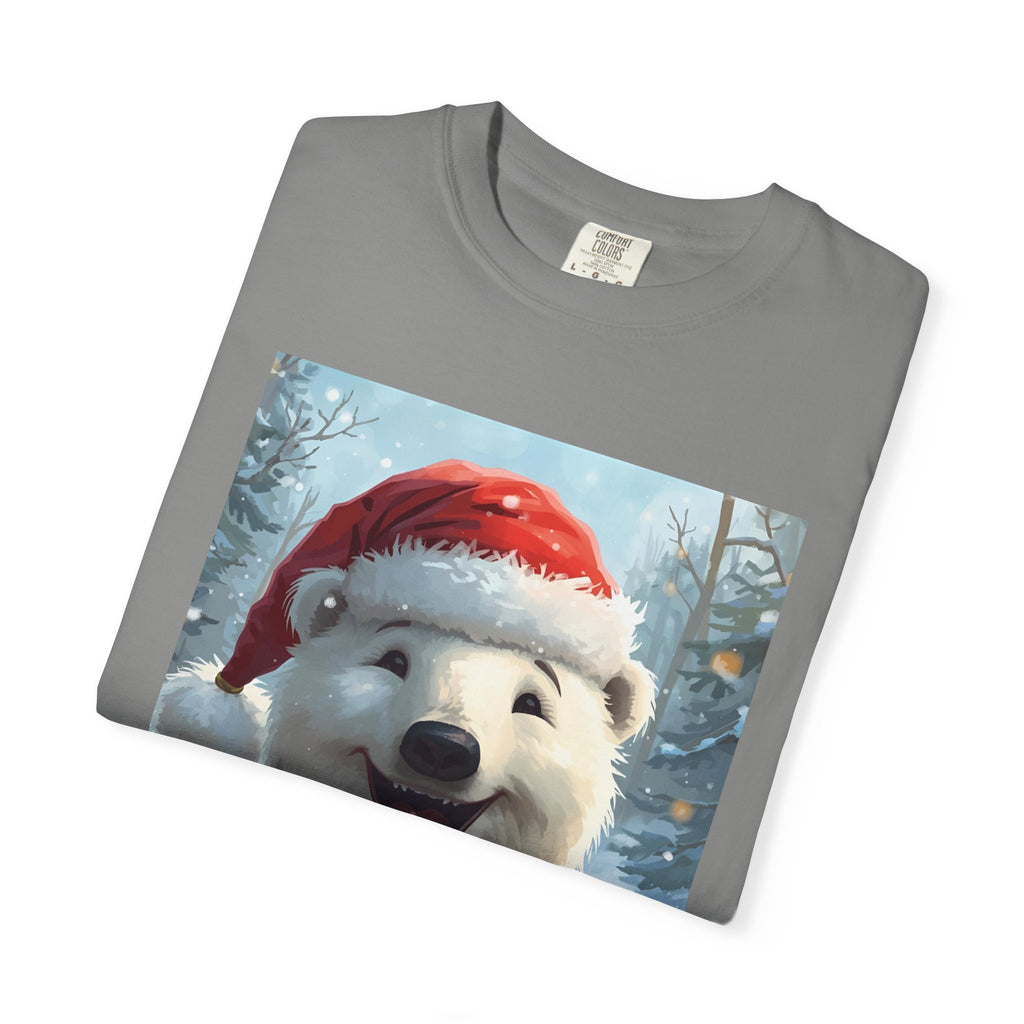 Christmas Polar Bear T-shirt, Holiday Tee, Unisex Gift Shirt, Winter Apparel, Cute Animal T-shirt