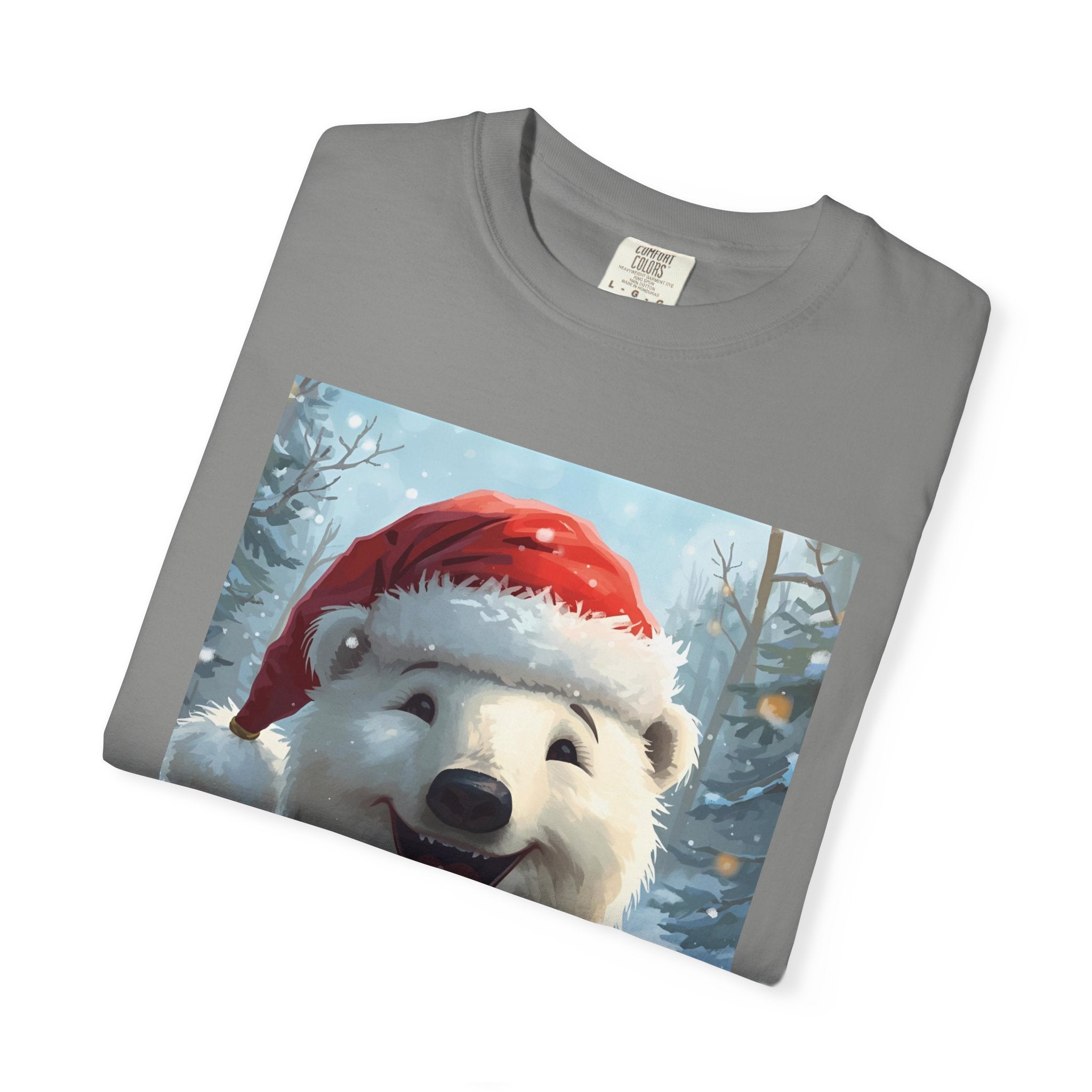 Christmas Polar Bear T-shirt, Holiday Tee, Unisex Gift Shirt, Winter Apparel, Cute Animal T-shirt