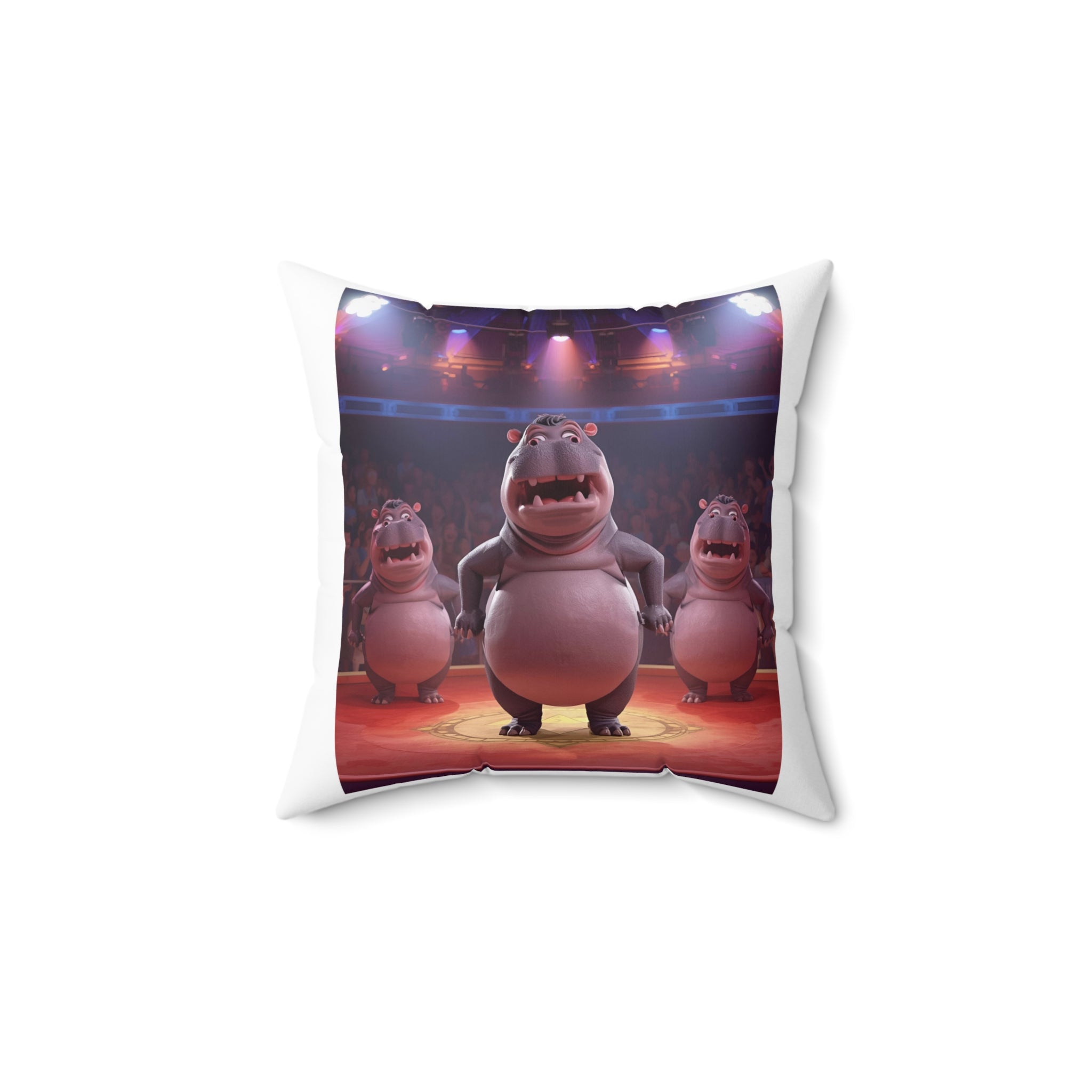 Playful Hippo Decor Pillow - Fun Animal Cushion, Cute Home Accent, Kids Room Decor, Gift for Animal Lovers, Unique Throw Pillow