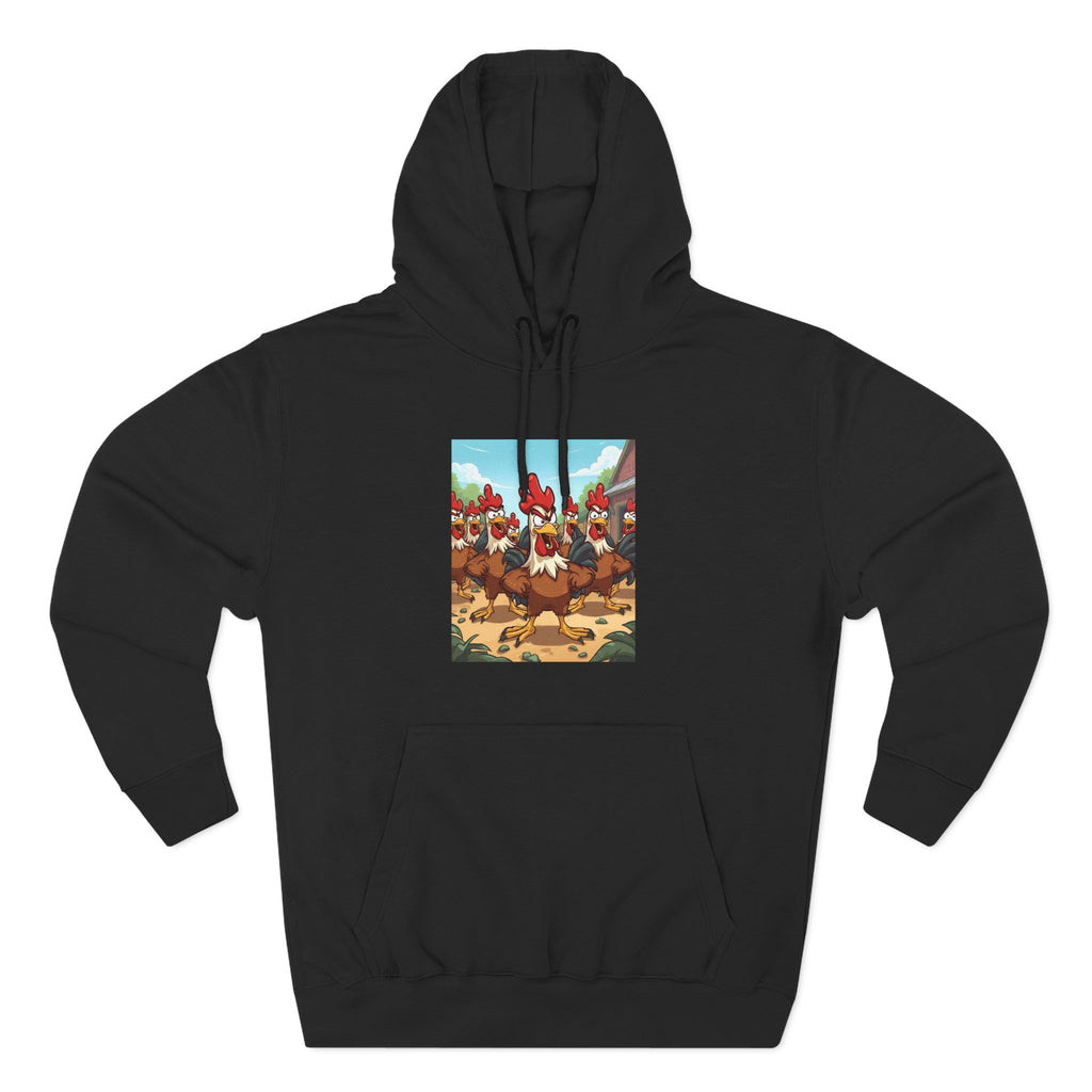 Chicken Funny Three-Panel Fleece Hoodie