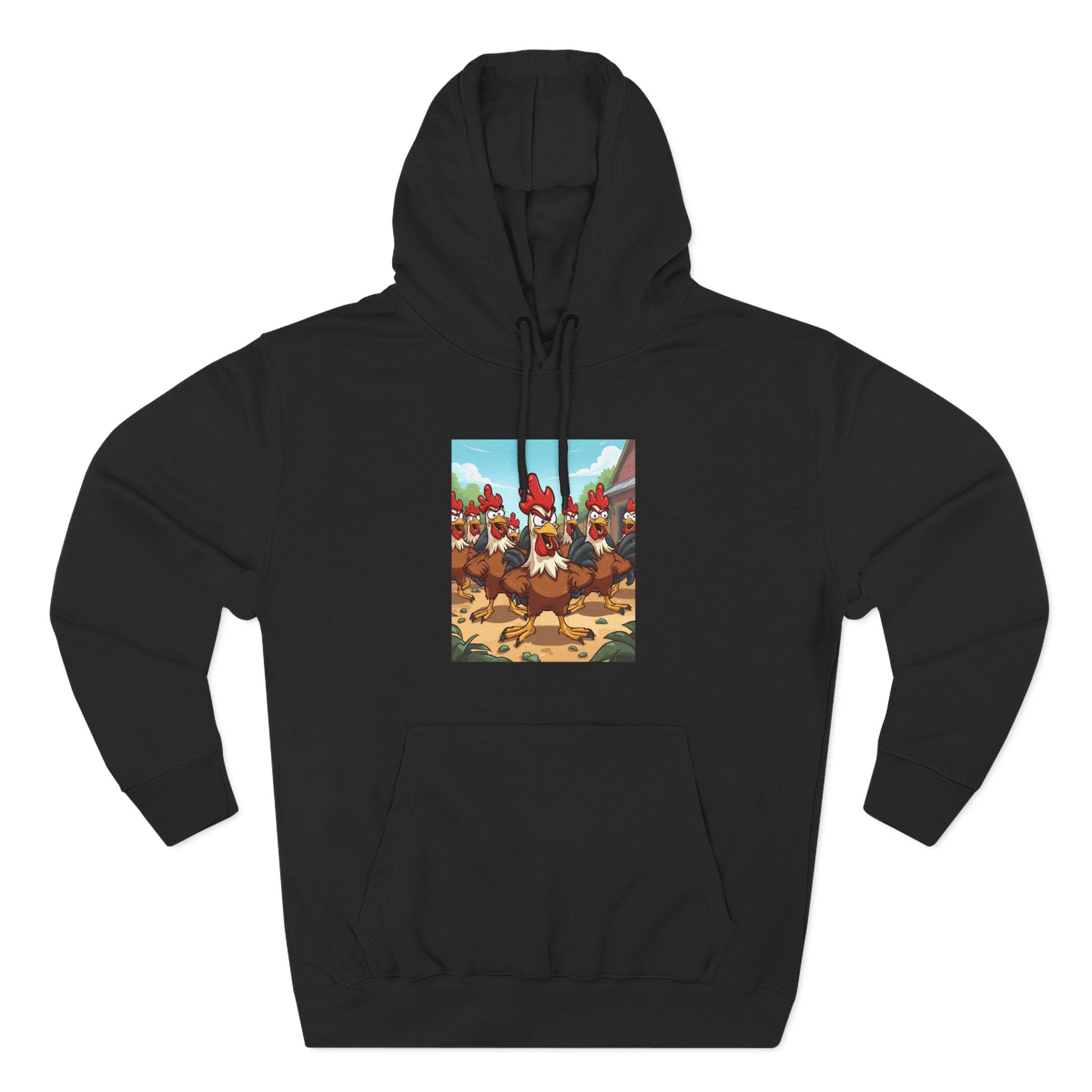 Chicken Funny Three-Panel Fleece Hoodie