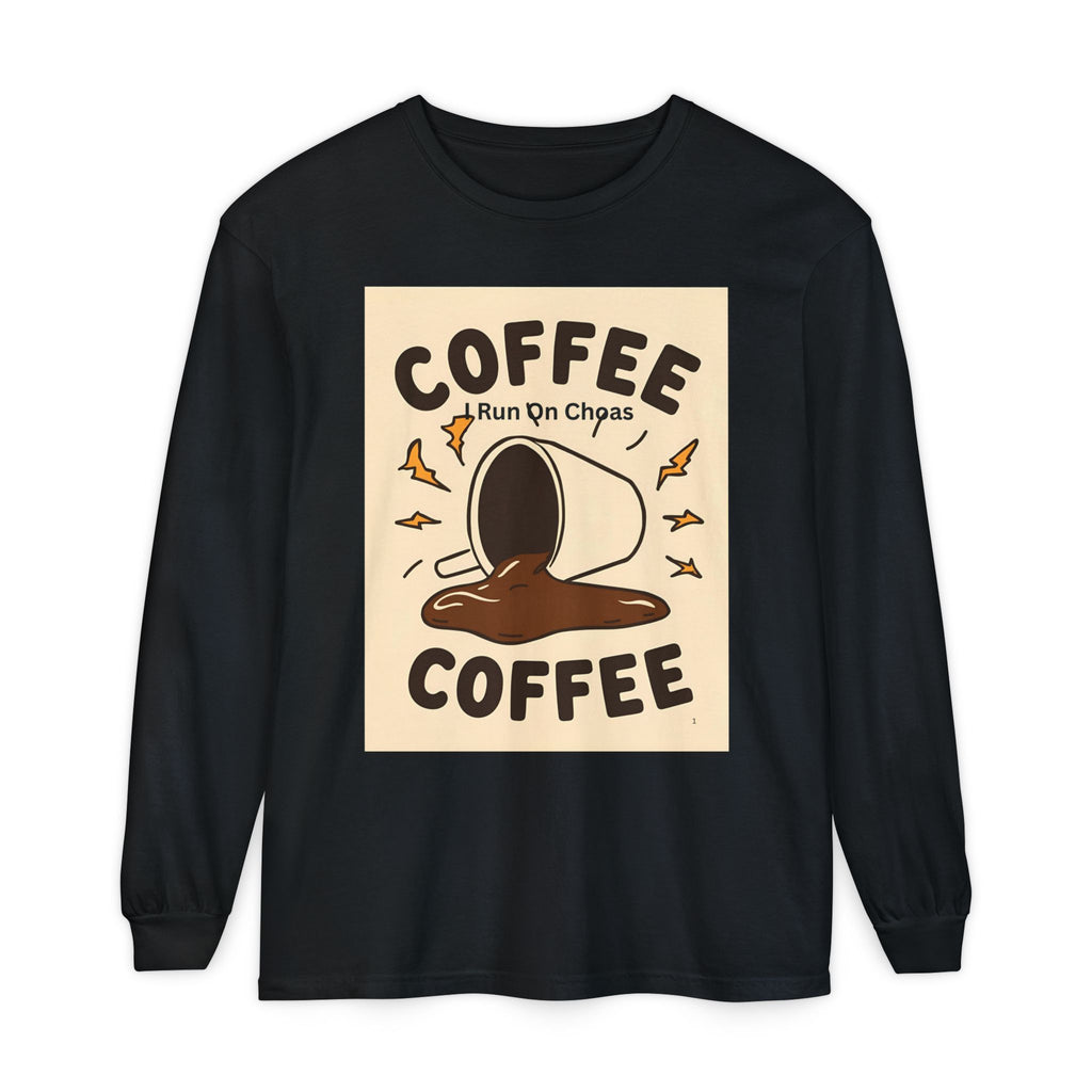 Coffee Coffee Unisex Garment-dyed Long Sleeve T-Shirt