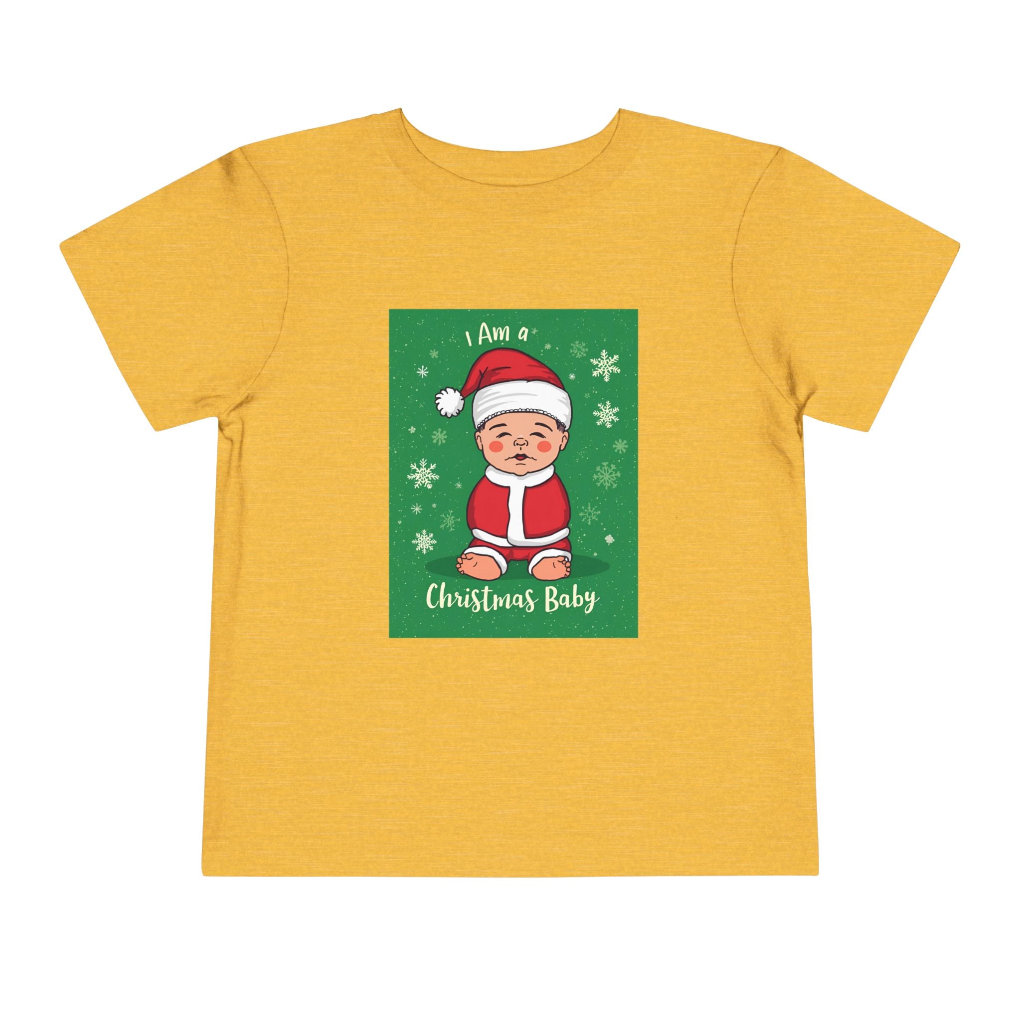 I Am A Christmas Baby Toddler Short Sleeve Tee