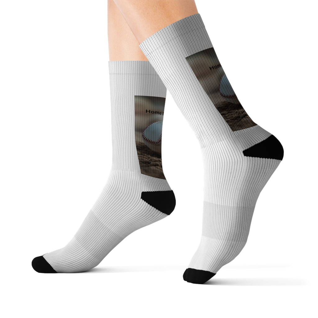 Homerun King Personalized Sublimation Socks for Sports Lovers, Custom Athletic Socks, Unique Gift for Him, Her, Baseball Enthusiasts, Cozy Footwear