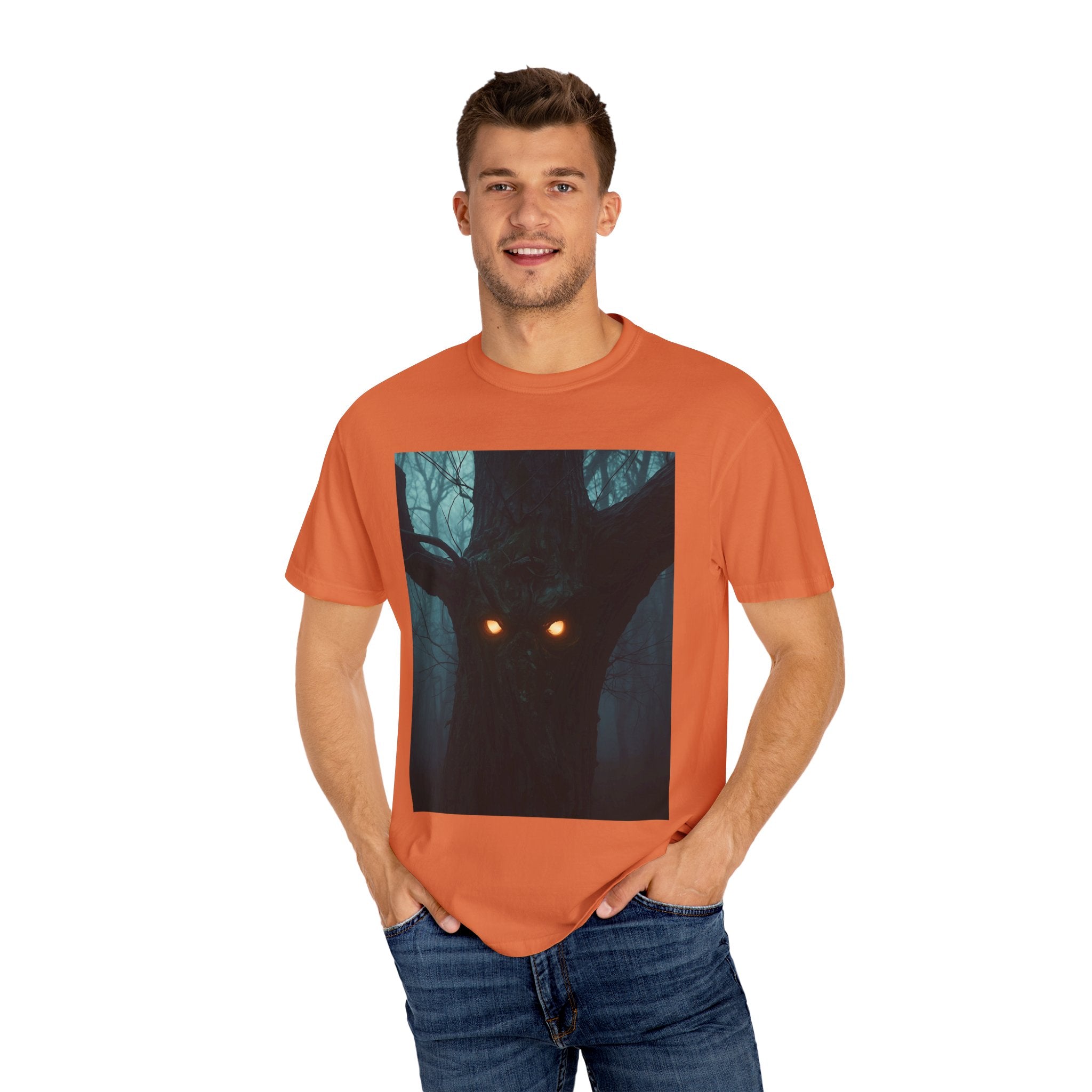Spooky Forest Creature Unisex T-Shirt, Casual Wear, Gift for Nature Lovers, Halloween Apparel, Trendy Graphic Tee