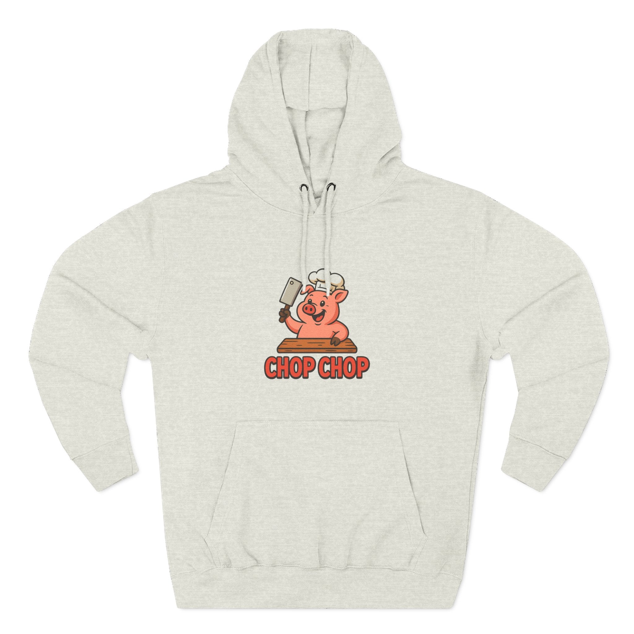 Cute Chef Pig Fleece Hoodie, Comfortable Fall Wear, Gift for Foodies, Kitchen Lovers, Funny Cooking Sweatshirt