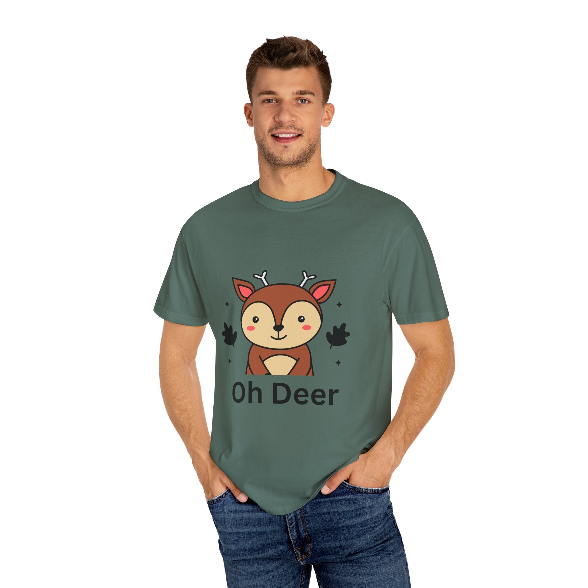 Cute 'Oh Deer' Unisex T-Shirt, Funny Animal Tee, Gift for Animal Lovers, Perfect for Birthdays and Holidays, Casual Wear