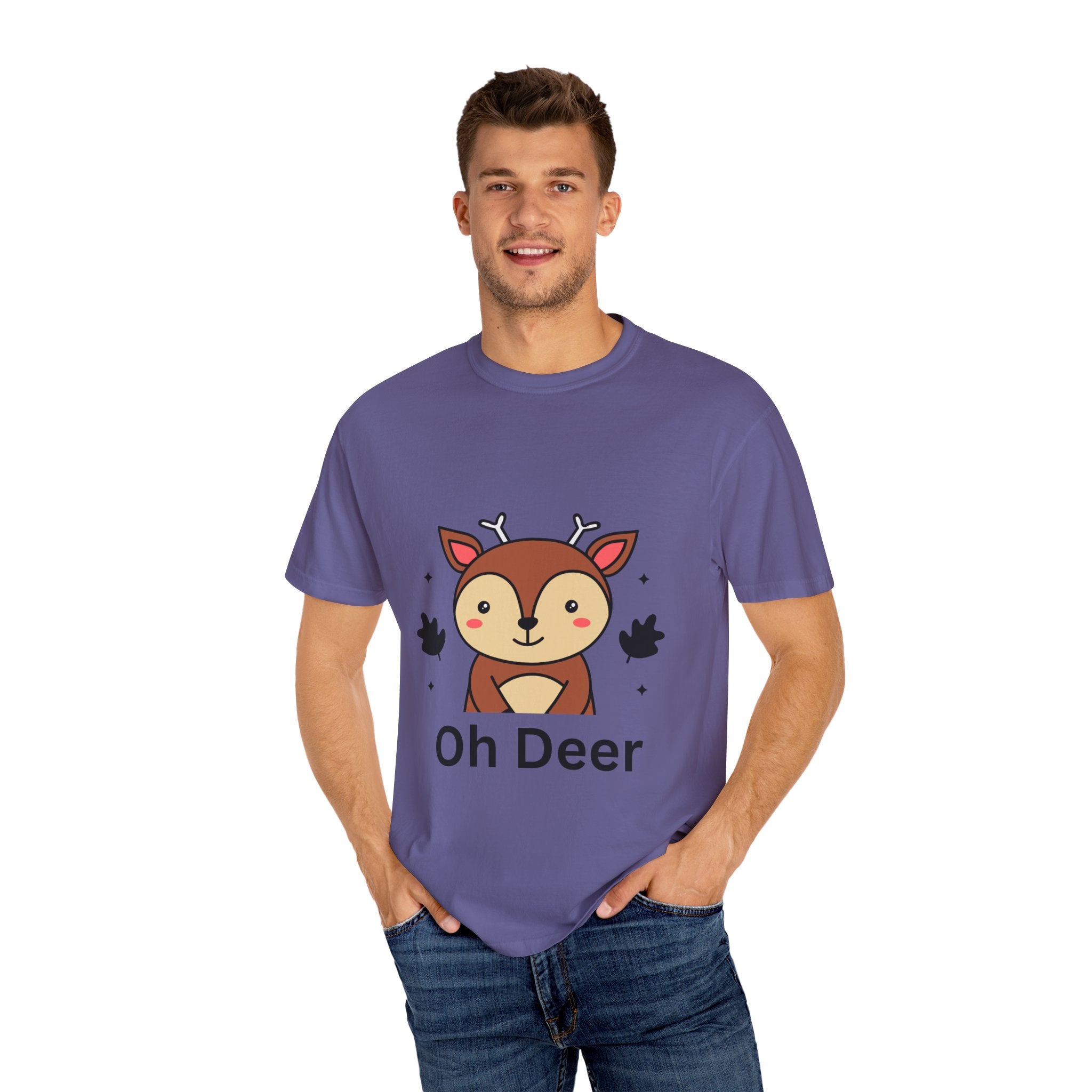 Cute Animal Graphic T-Shirt, Oh Deer Tee, Gift for Animal Lovers, Funny Shirt for Family, Casual Wear, Unisex Fashion