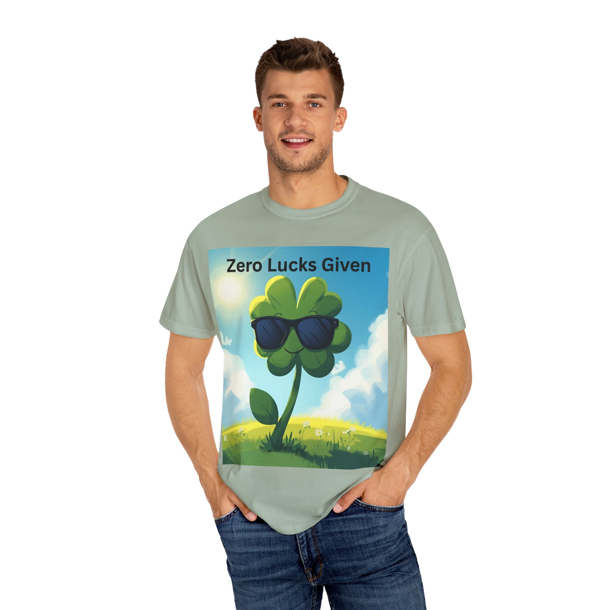 Zero Lucks Given T-Shirt, Funny Unisex Tee, Casual Wear, Gift for St. Patrick's Day, Summer Outfit, Funny Quote Shirt