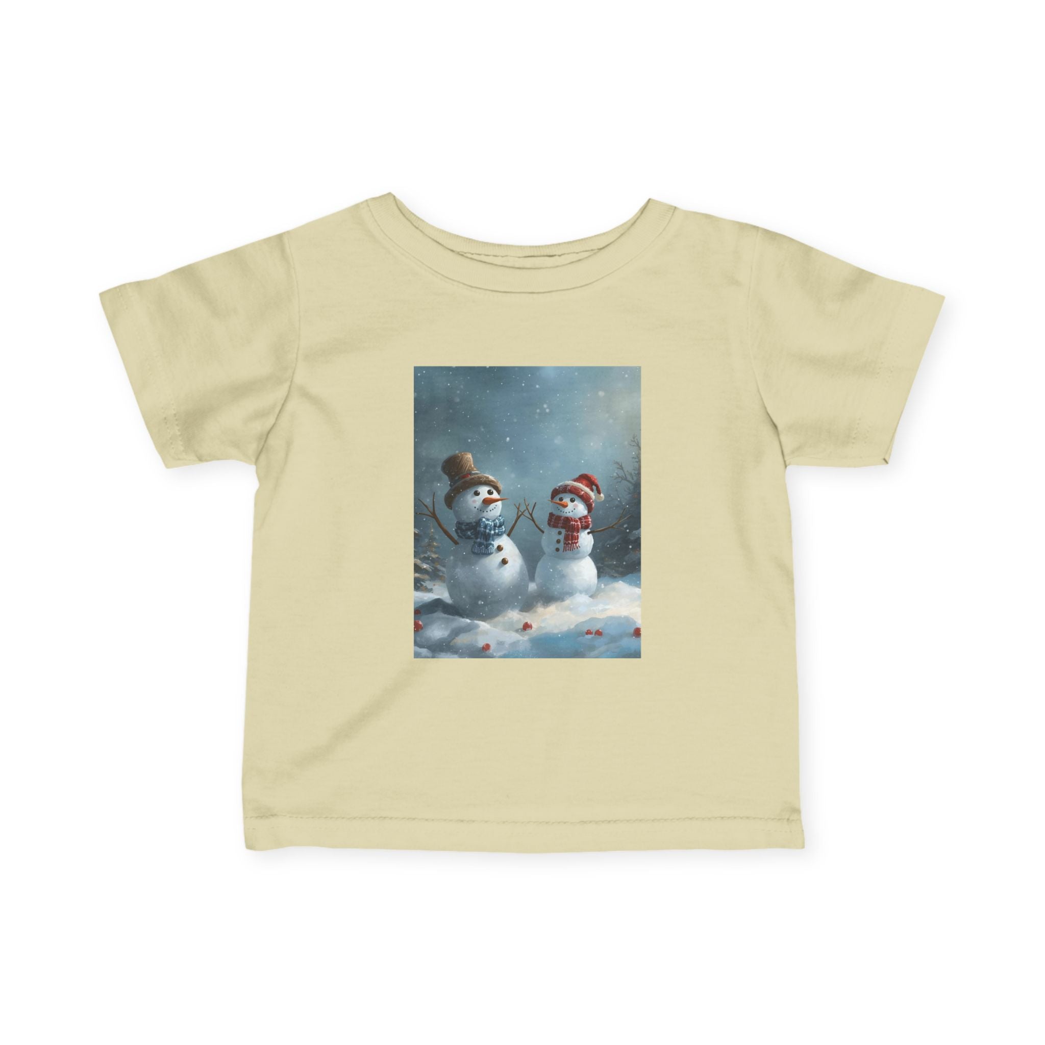 Christmas Snowman Winter Wonderland Infant Tee, Snowman Baby Shirt, Cute Kids Winter Clothes, Holiday Toddler Outfit, Cozy Preschool Apparel