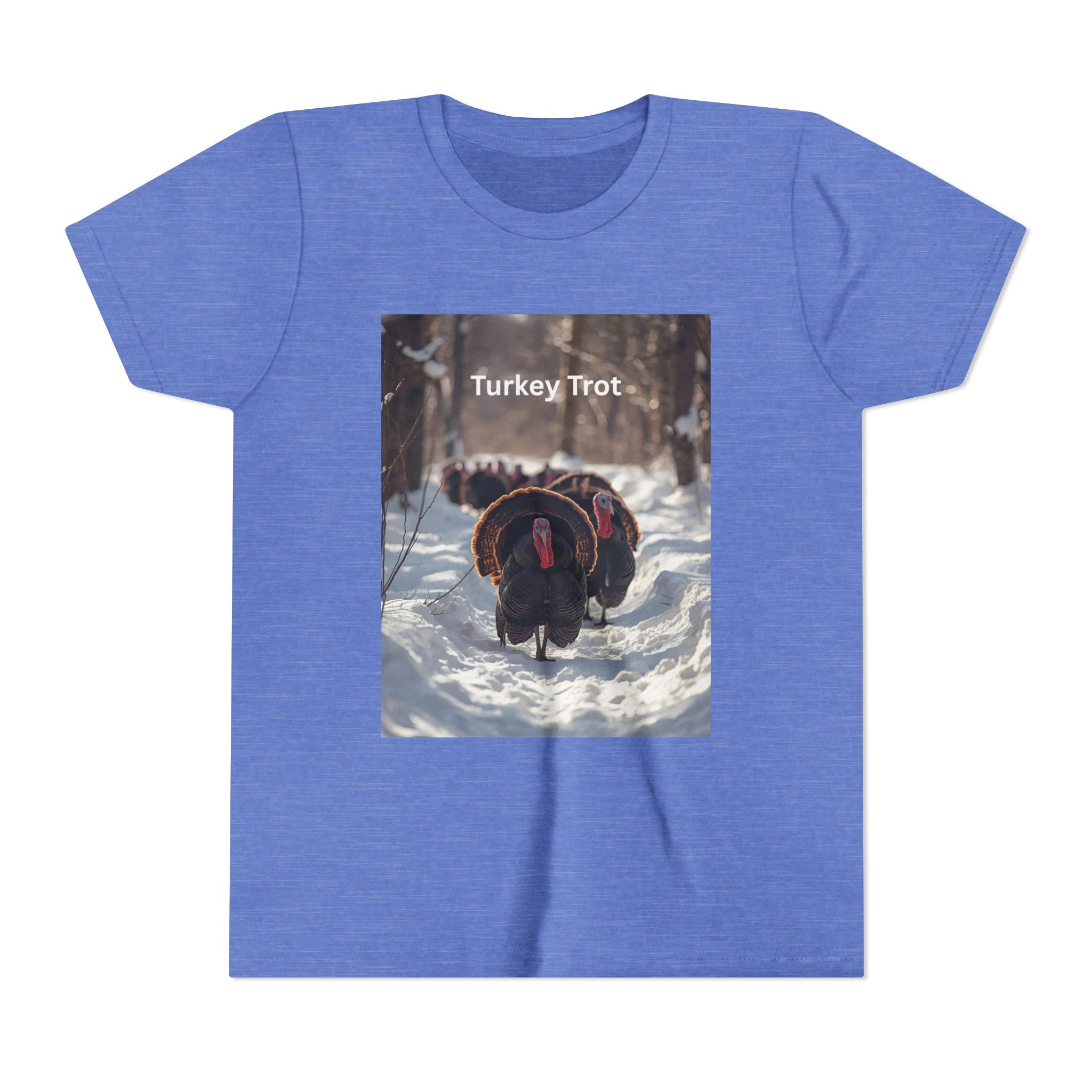 Thanksgiving Turkey Trot Youth Tee, Cute Holiday Shirt, Fall Apparel, Kids Thanksgiving Outfit, Funny Tee for Celebration