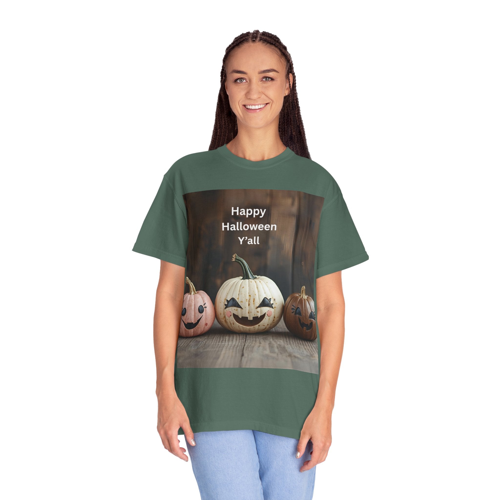 Happy Halloween Unisex T-Shirt, Casual Fall Tee, Halloween Gift, Pumpkin Shirt, Autumn Apparel, Holiday Style