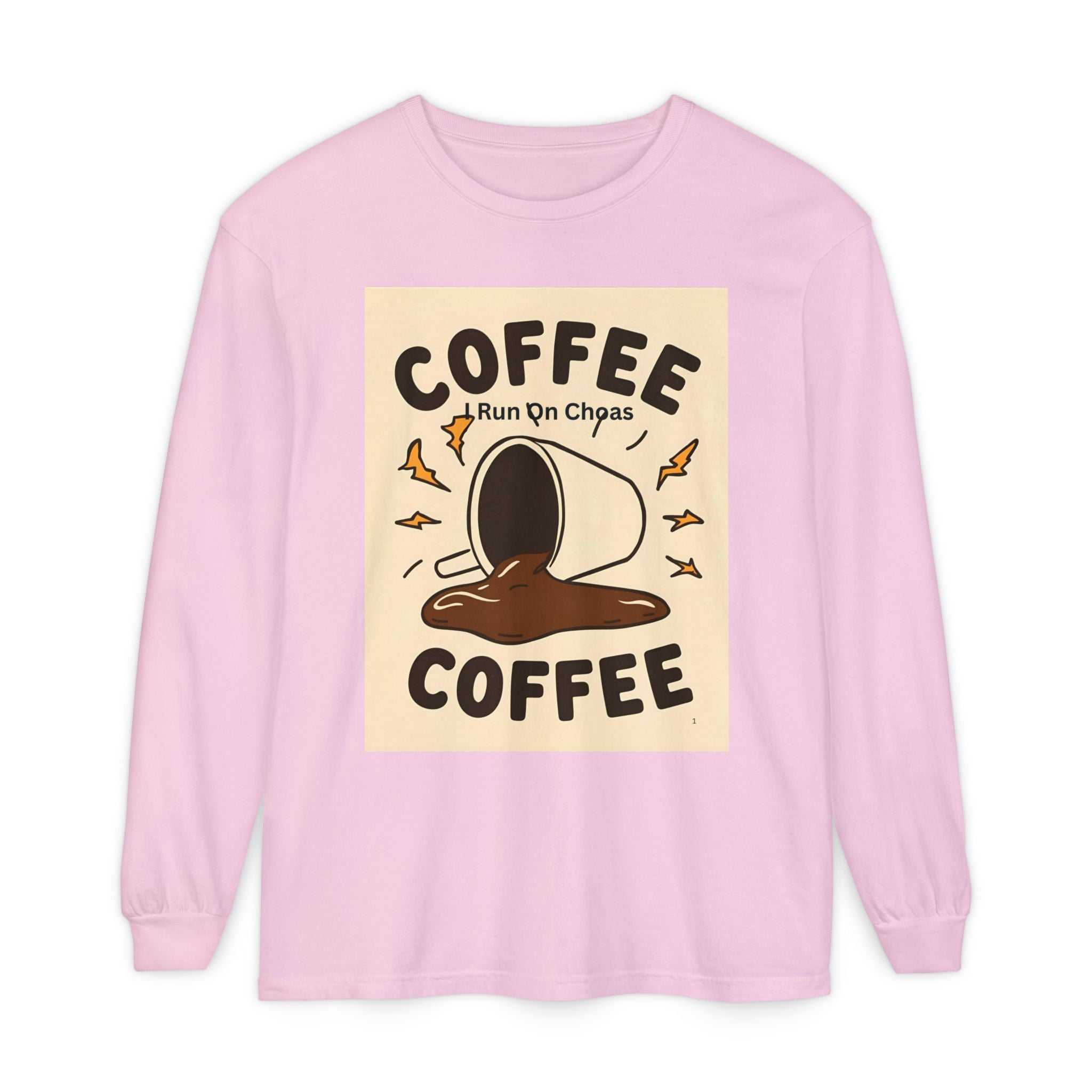 Coffee Coffee Unisex Garment-dyed Long Sleeve T-Shirt