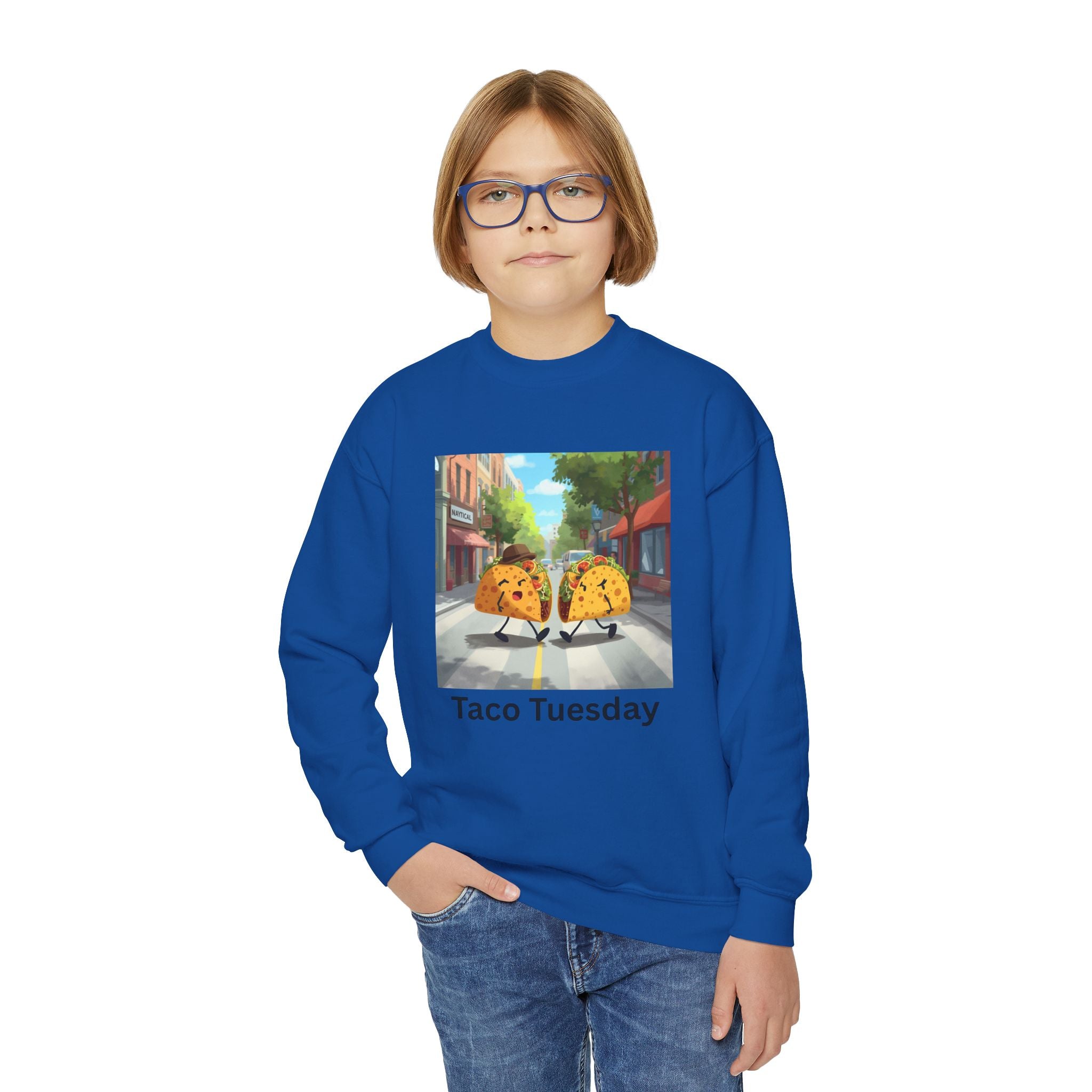 Taco Tuesday Youth Crewneck Sweatshirt